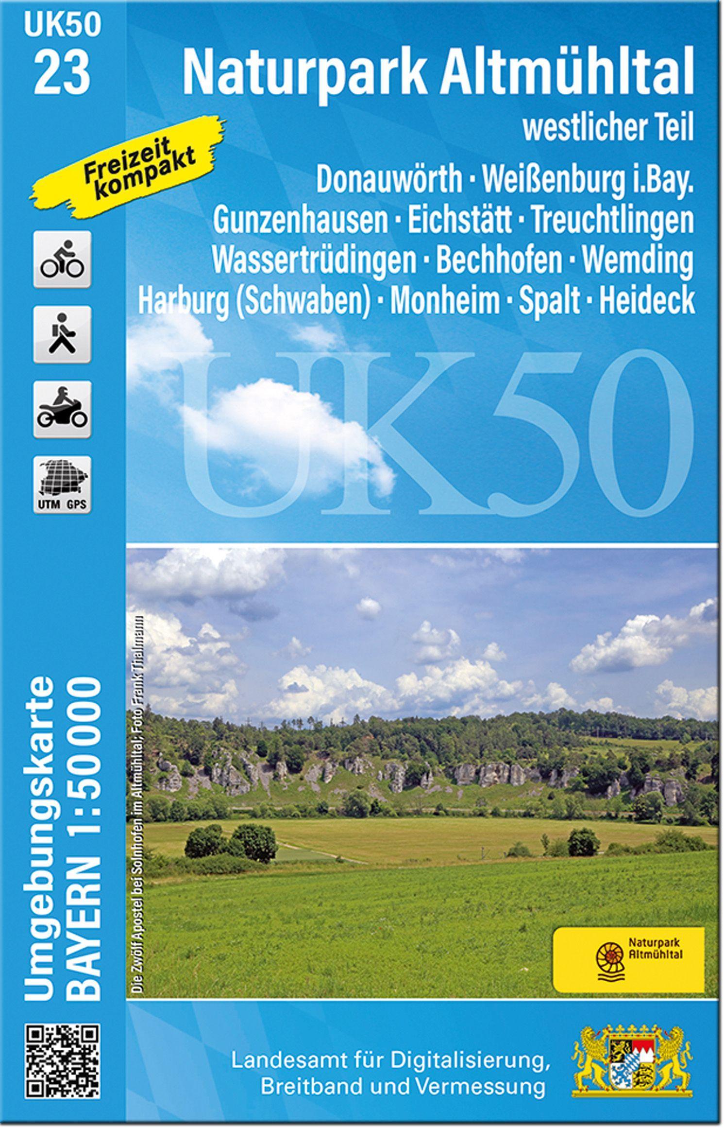 Vorderes Coverbild UK50-23 Naturpark Altmühltal westlicher Teil