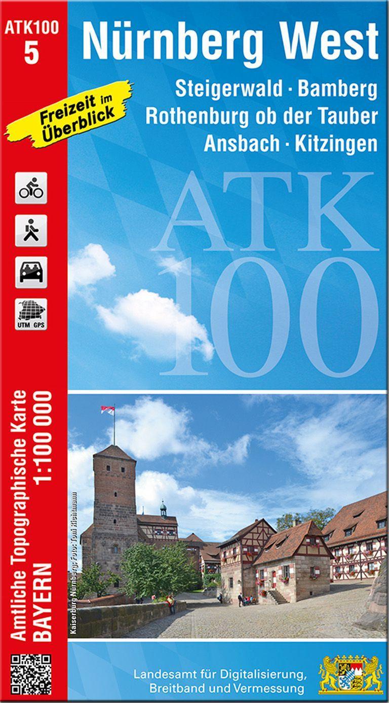Vorderes Coverbild ATK100-5 Nürnberg West (Amtliche Topographische Karte 1:100000)