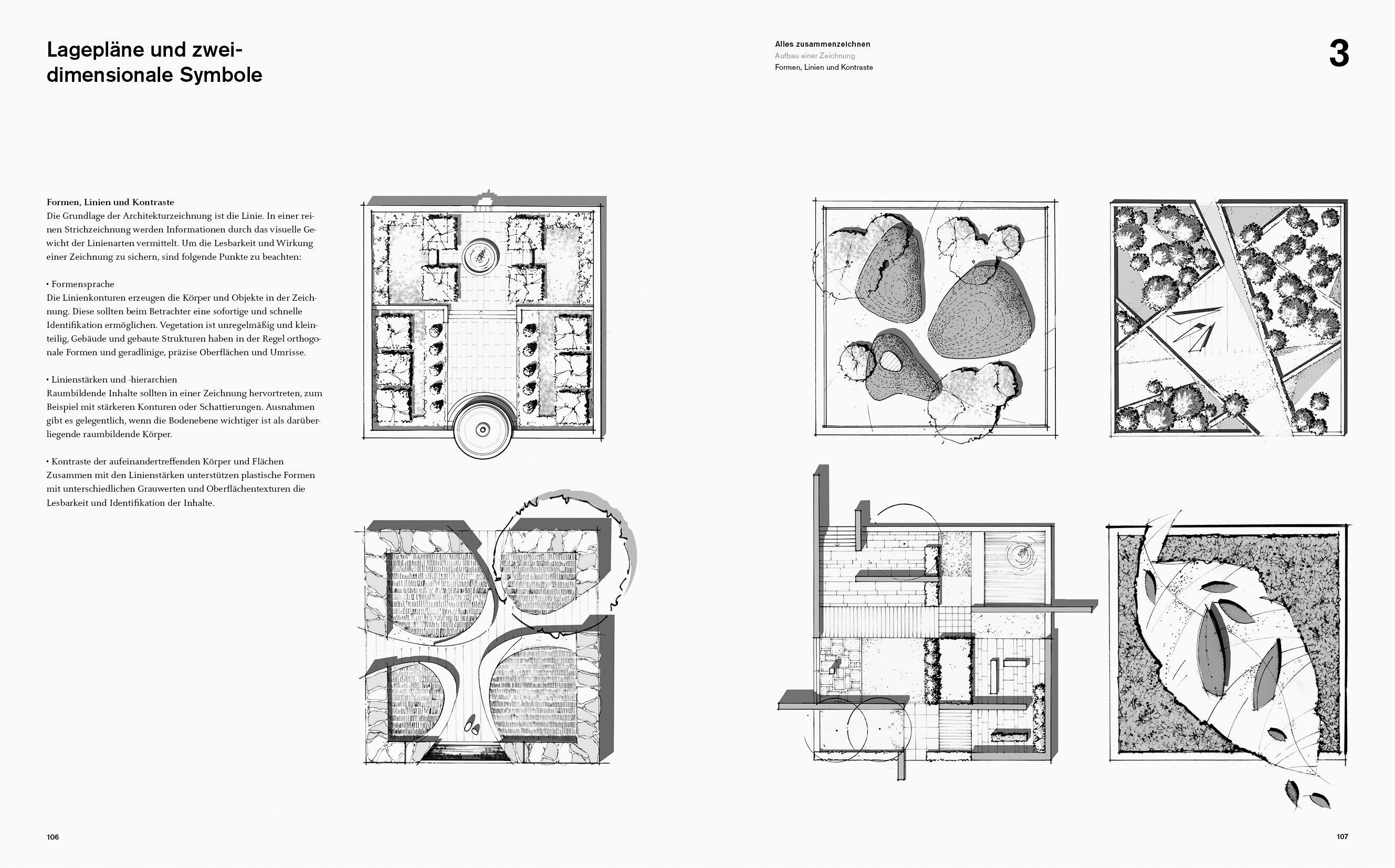 Beispielinhalt (Bild) Zeichenlehre für Landschaftsarchitekten