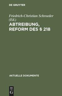 Vorderes Coverbild Abtreibung, Reform des § 218