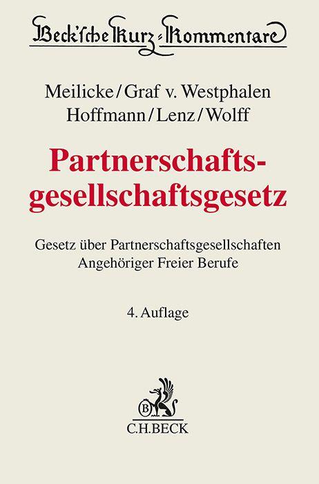 Vorderes Coverbild Partnerschaftsgesellschaftsgesetz. PartGG