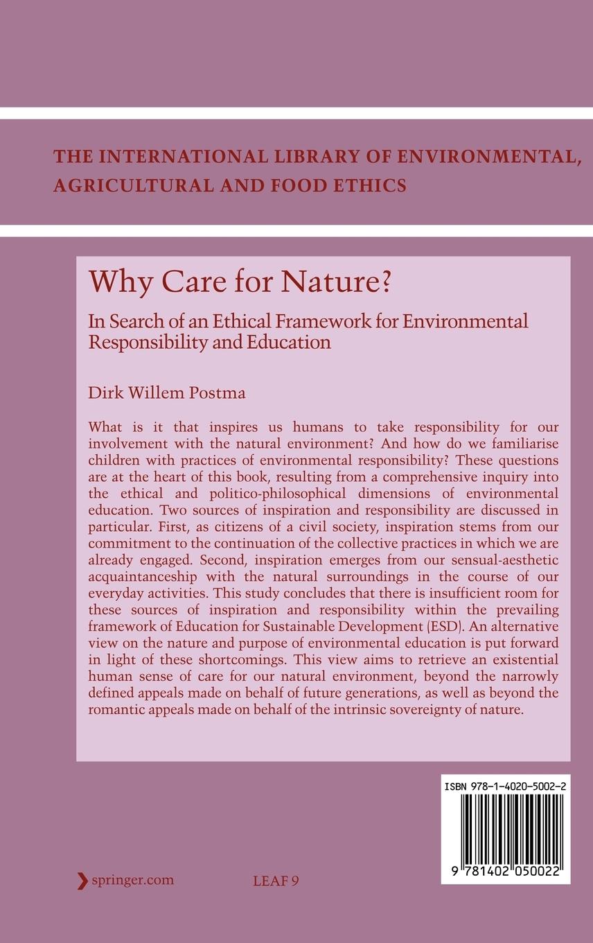 Rückseitencover Why care for Nature?