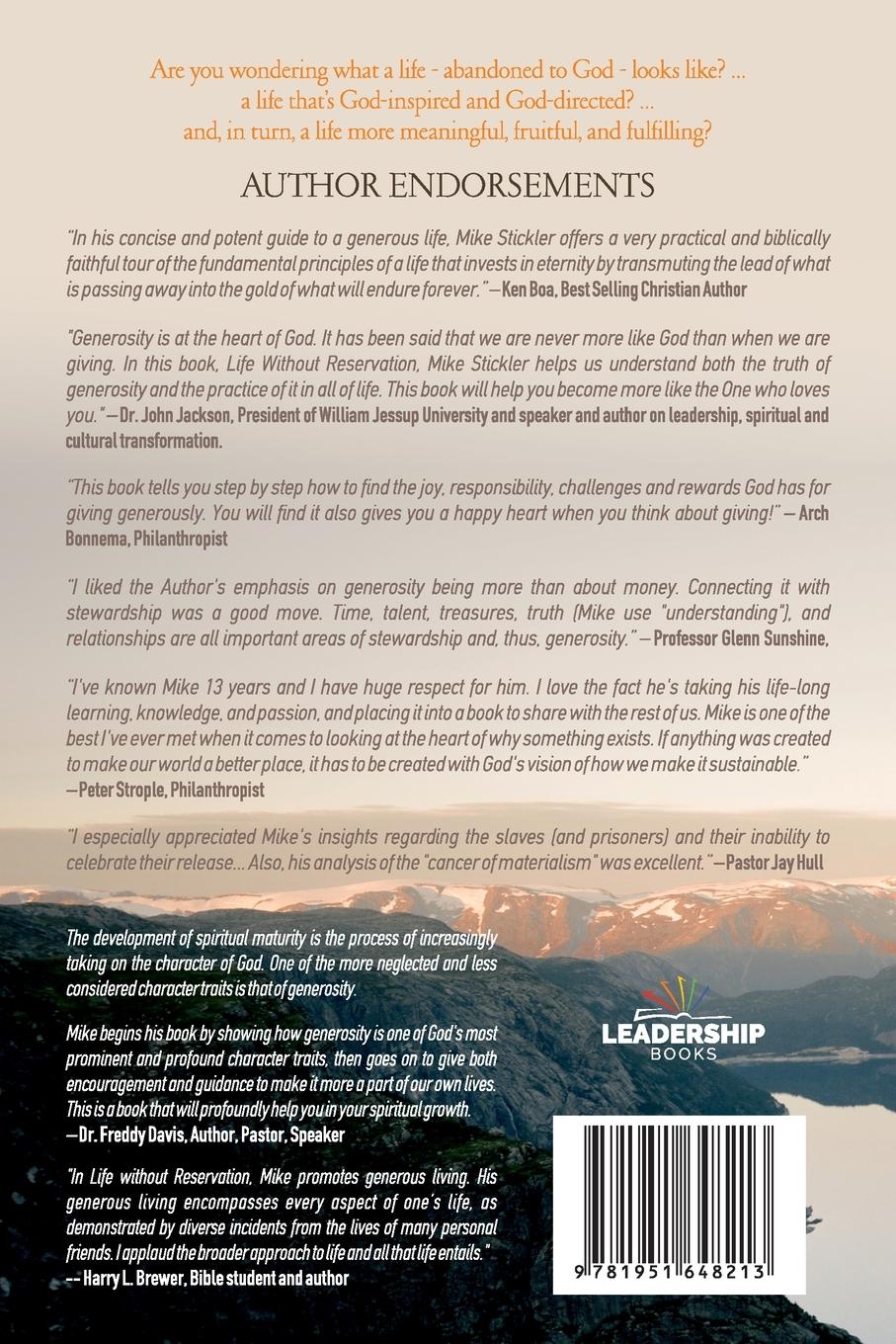 Rückseitencover Life Without Reservation