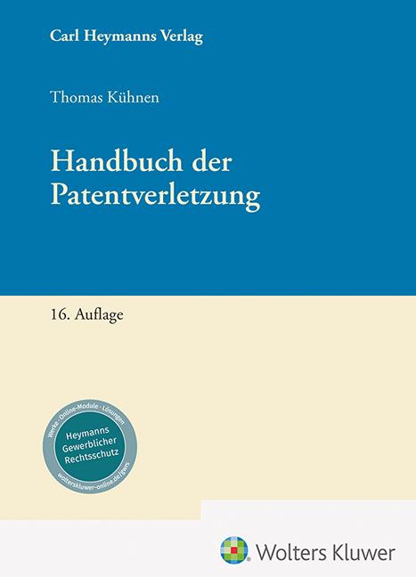 Vorderes Coverbild Handbuch der Patentverletzung