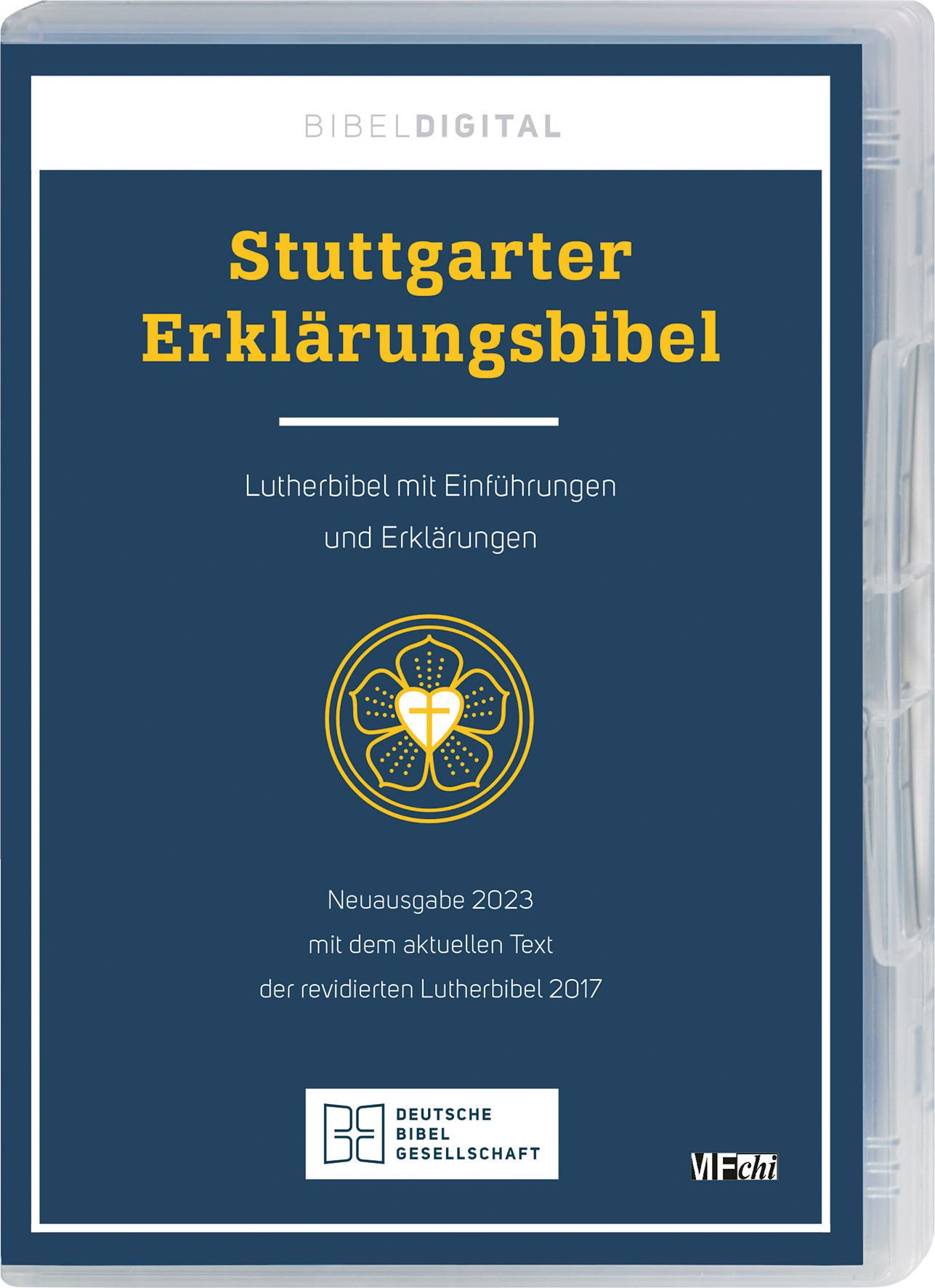 Vorderes Coverbild Stuttgarter Erklärungsbibel SEB 2023. CD-ROM