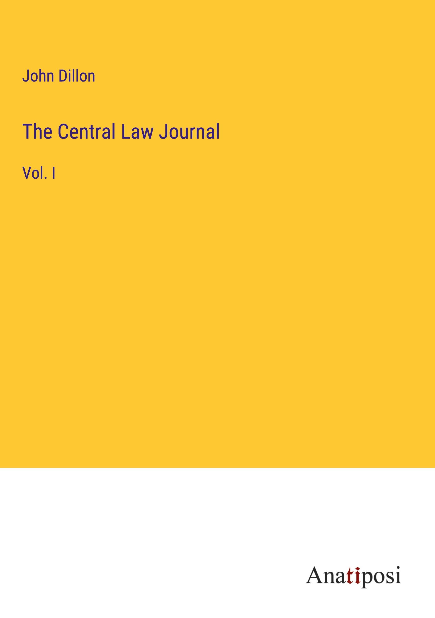 Vorderes Coverbild The Central Law Journal