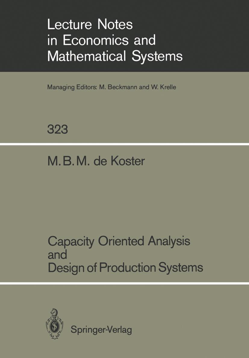 Vorderes Coverbild Capacity Oriented Analysis and Design of Production Systems