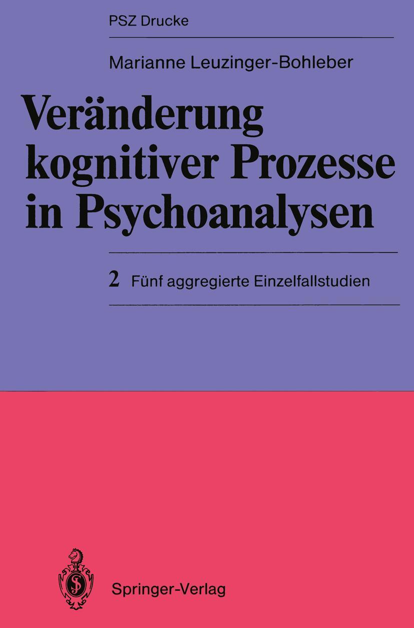 Vorderes Coverbild Veränderung kognitiver Prozesse in Psychoanalysen