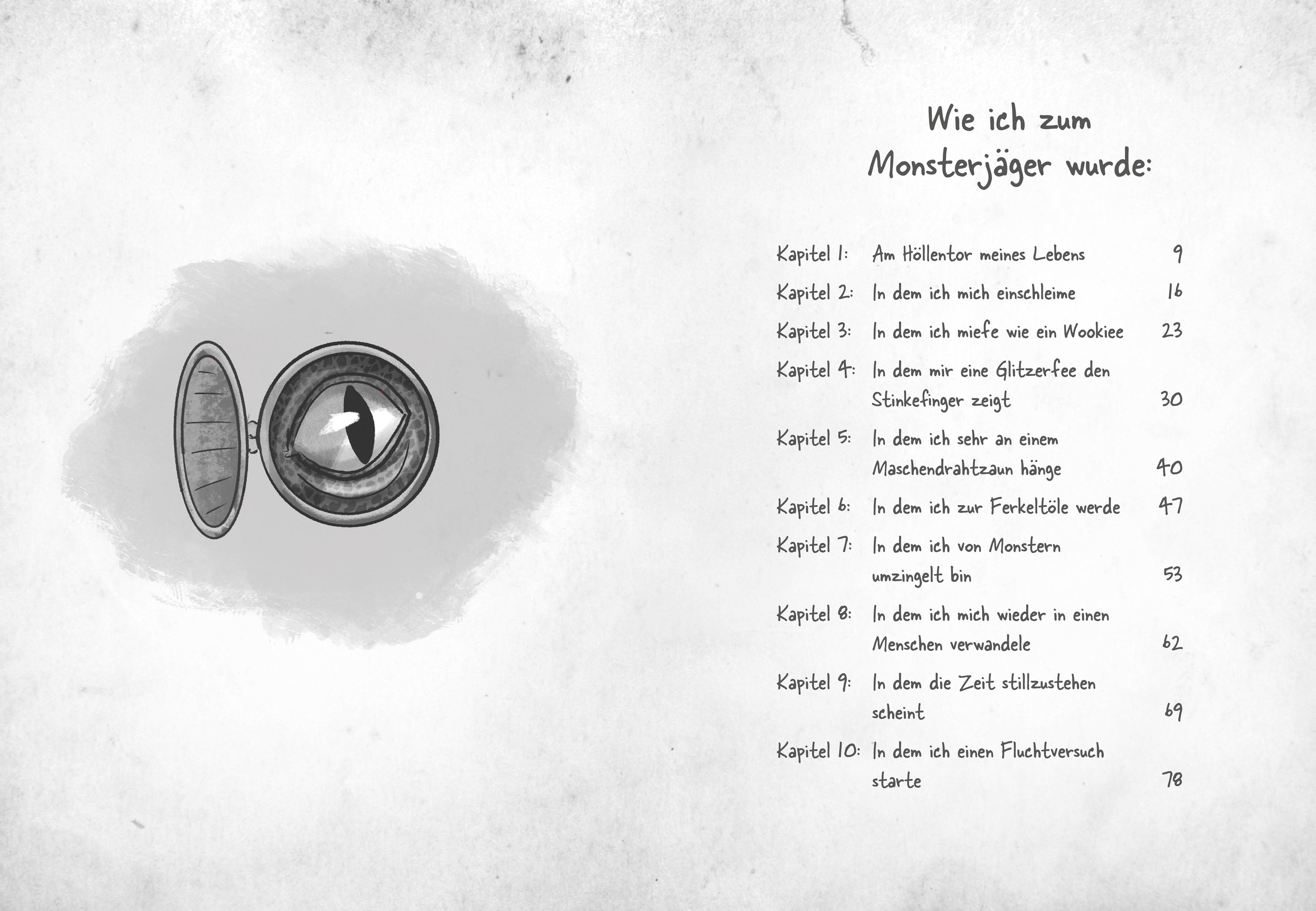 Beispielinhalt (Bild) Mein geheimes Leben als Monsterjäger - Warum du niemals in einen Gully fallen solltest