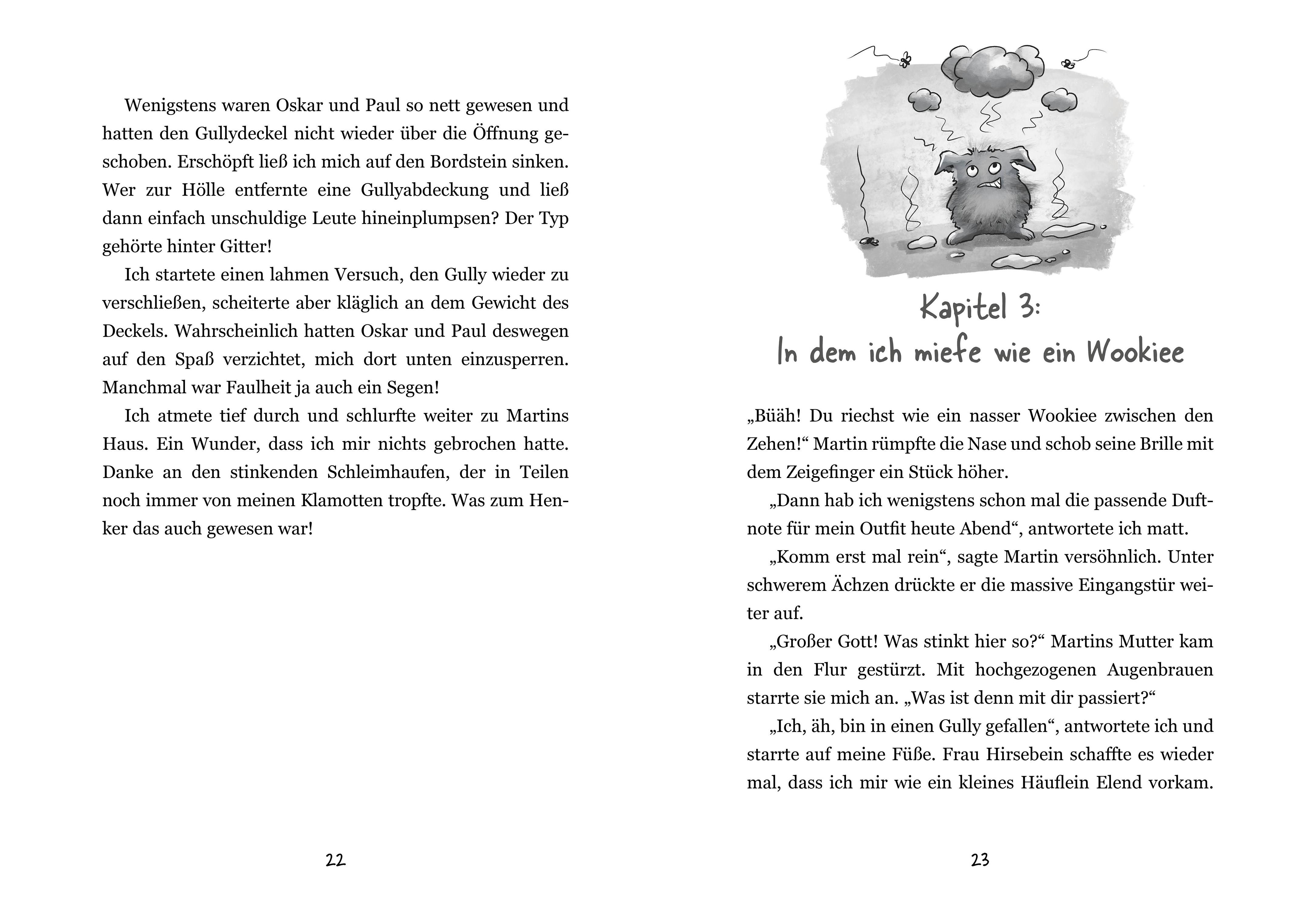 Beispielinhalt (Bild) Mein geheimes Leben als Monsterjäger - Warum du niemals in einen Gully fallen solltest