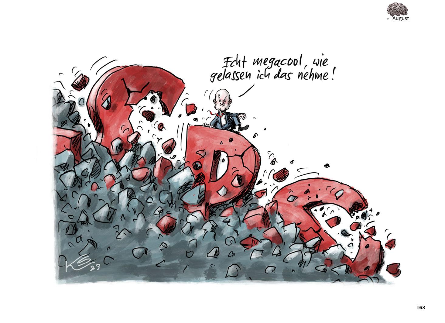 Beispielinhalt (Bild) Zurück! - Stuttmann Karikaturen 2023