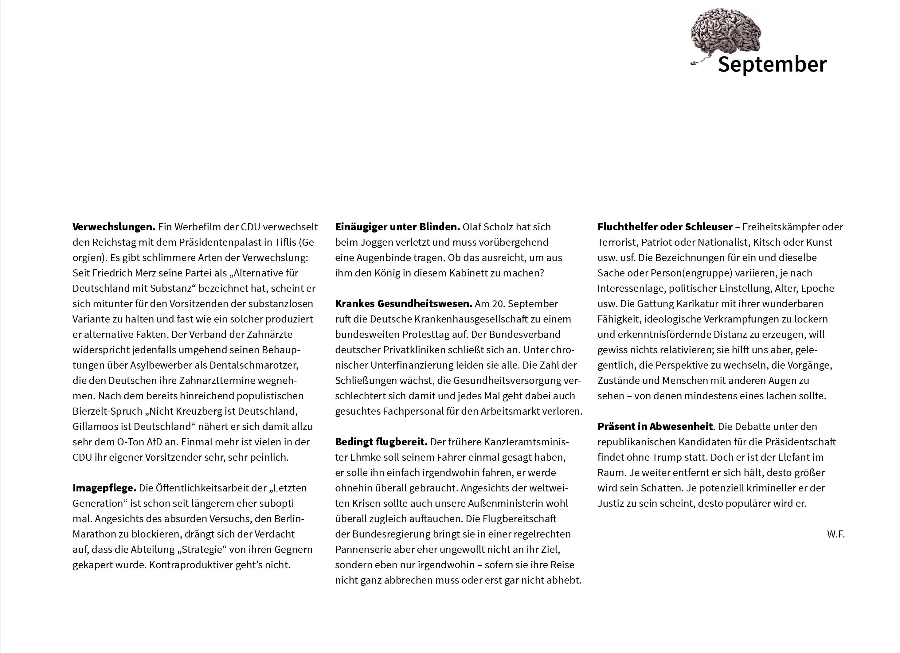 Beispielinhalt (Bild) Zurück! - Stuttmann Karikaturen 2023