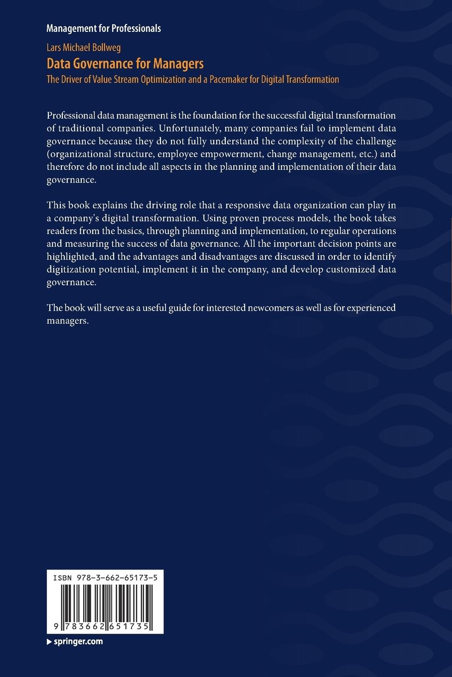 Rückseitencover Data Governance for Managers