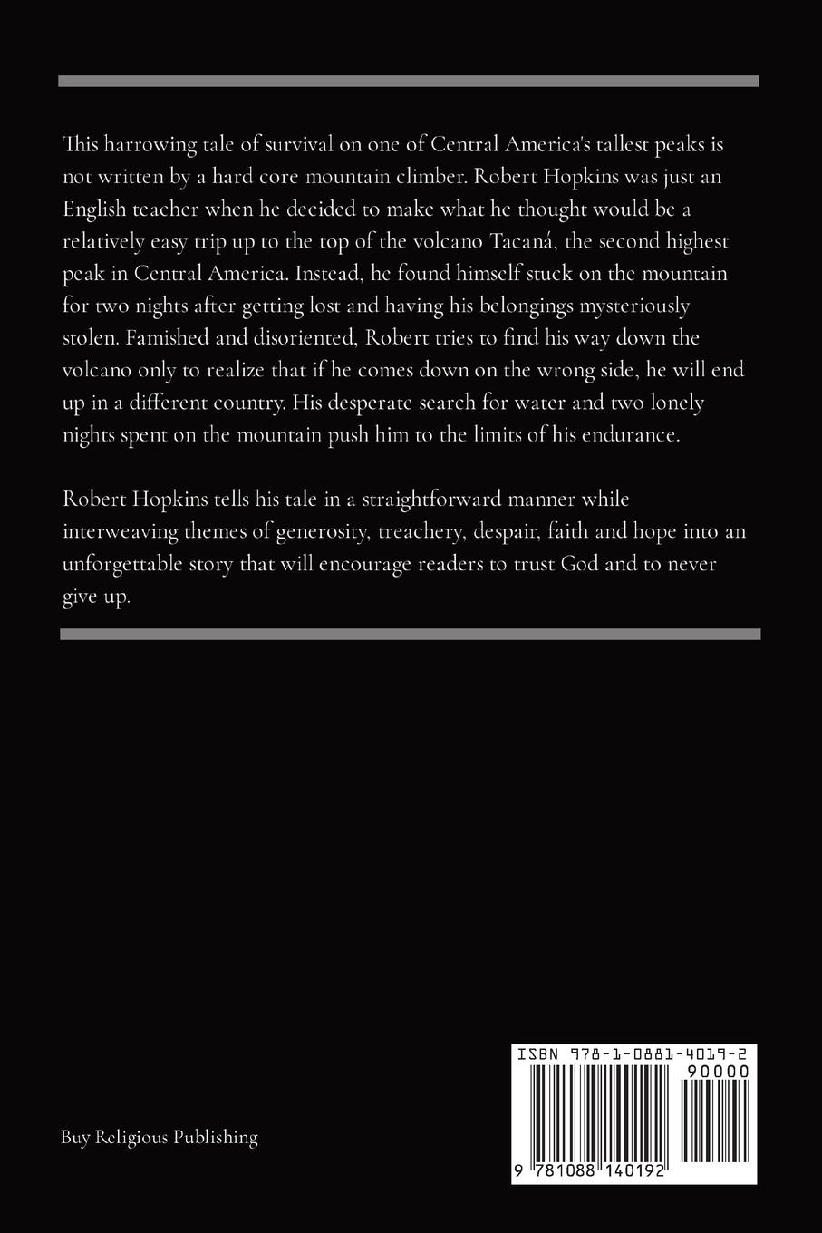 Rückseitencover Lost on the Volcano Tacaná