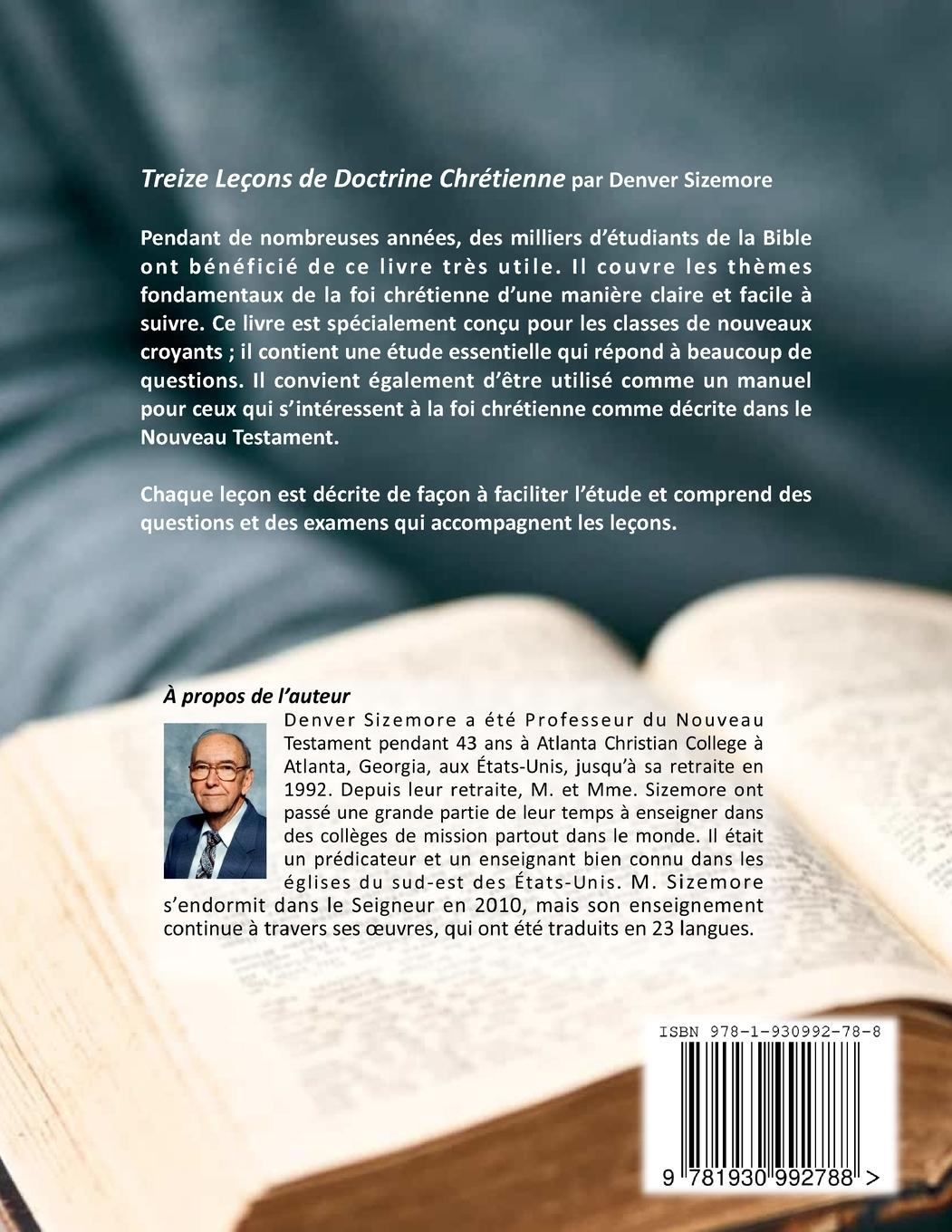 Rückseitencover Treize Leçons en Doctrine Chrétienne