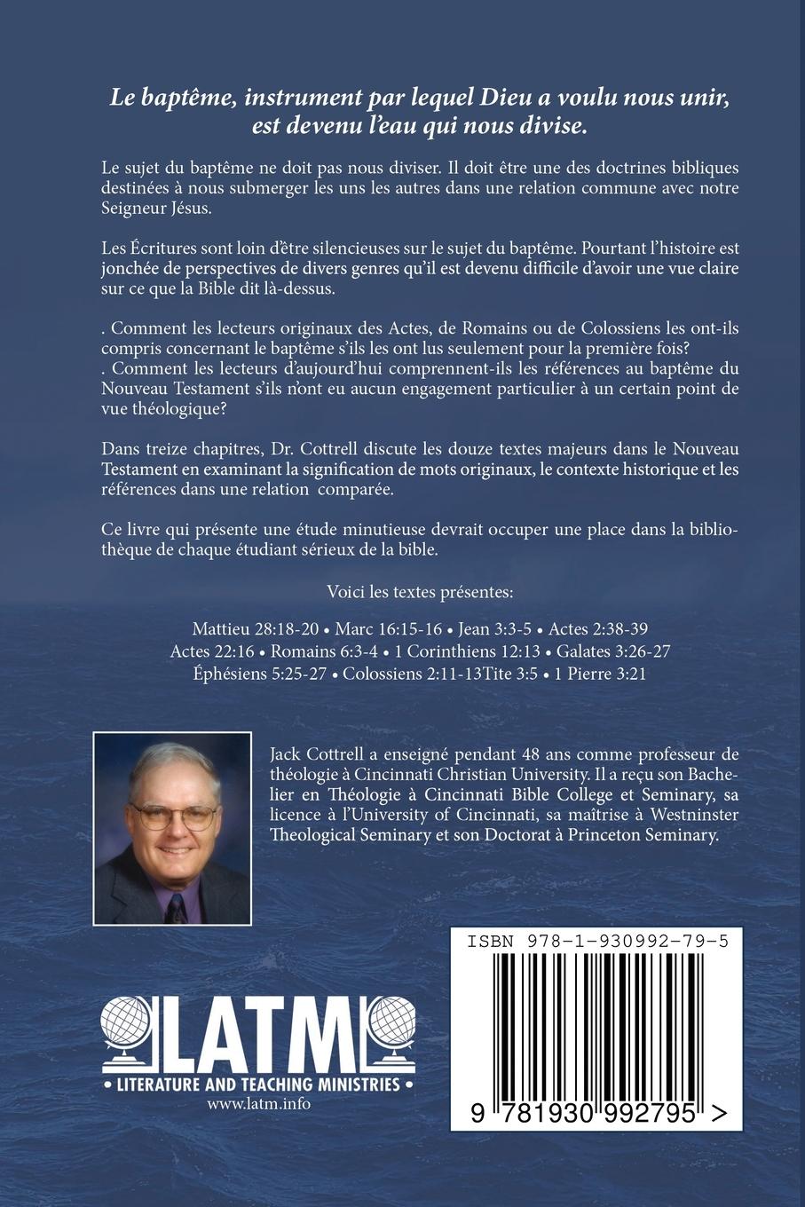 Rückseitencover Baptême