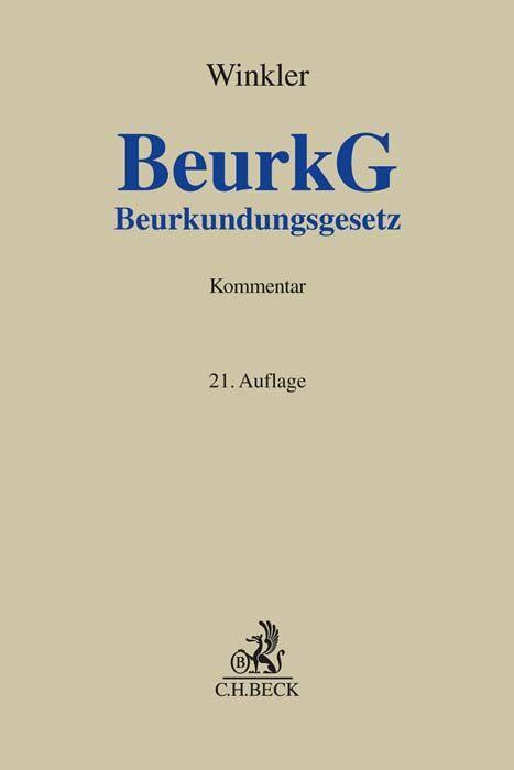 Vorderes Coverbild Beurkundungsgesetz