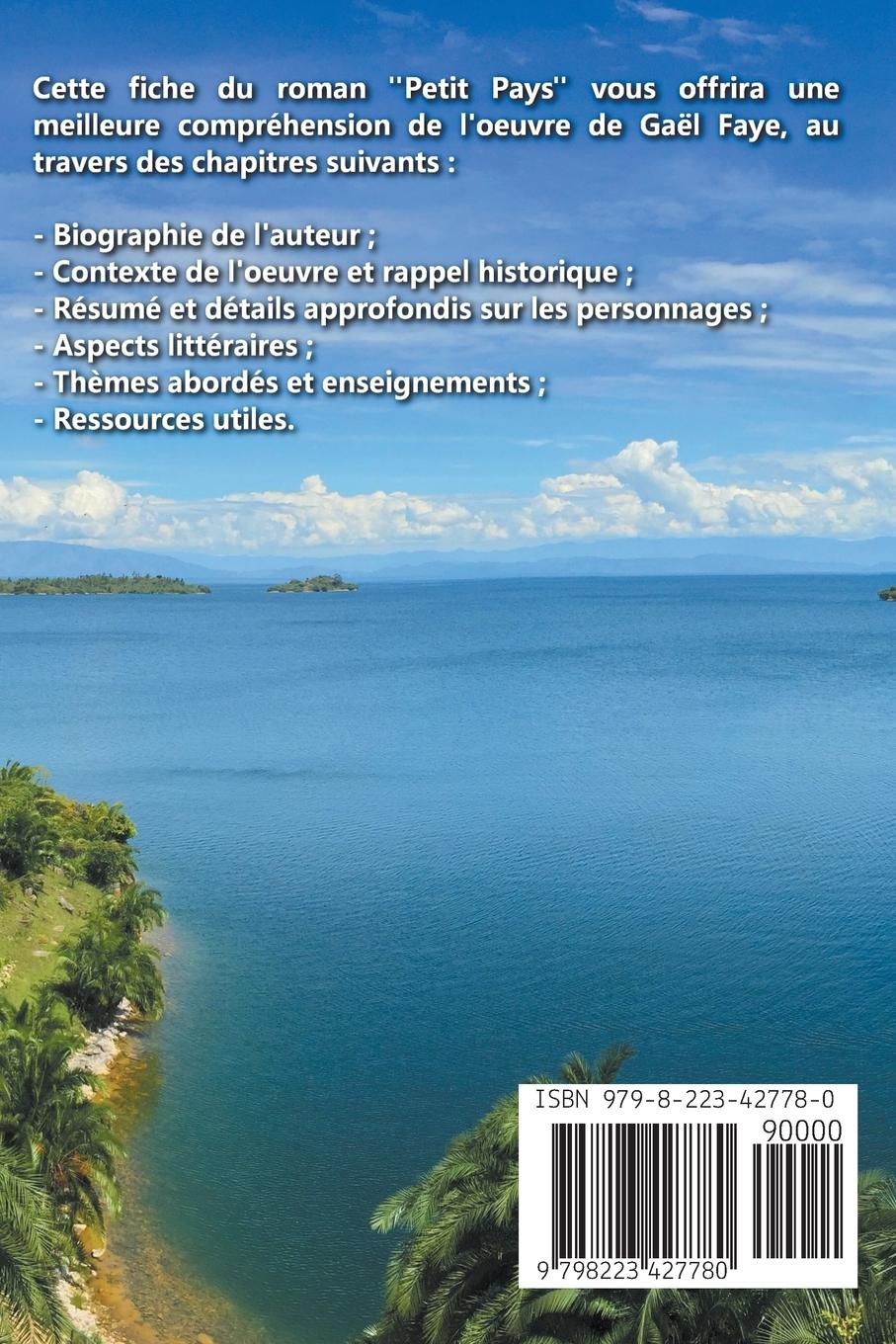 Rückseitencover Fiche de lecture illustrée - Petit Pays, de Gaël Faye