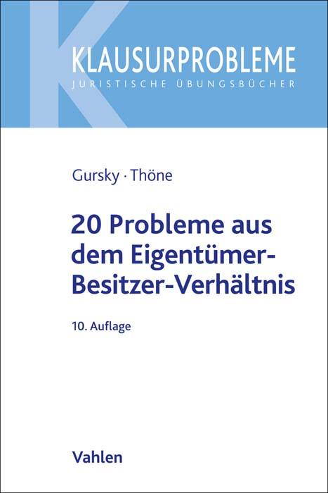 Vorderes Coverbild 20 Probleme aus dem Eigentümer-Besitzer-Verhältnis