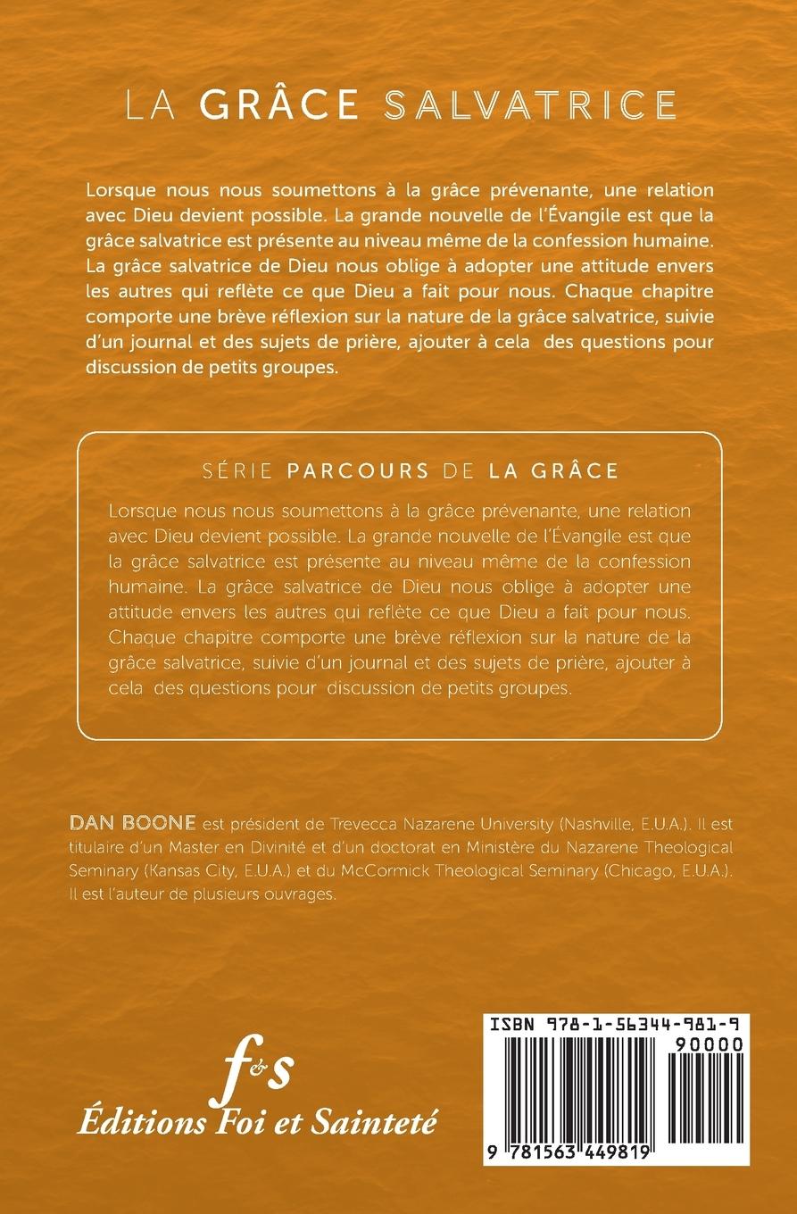 Rückseitencover La grâce salvatrice