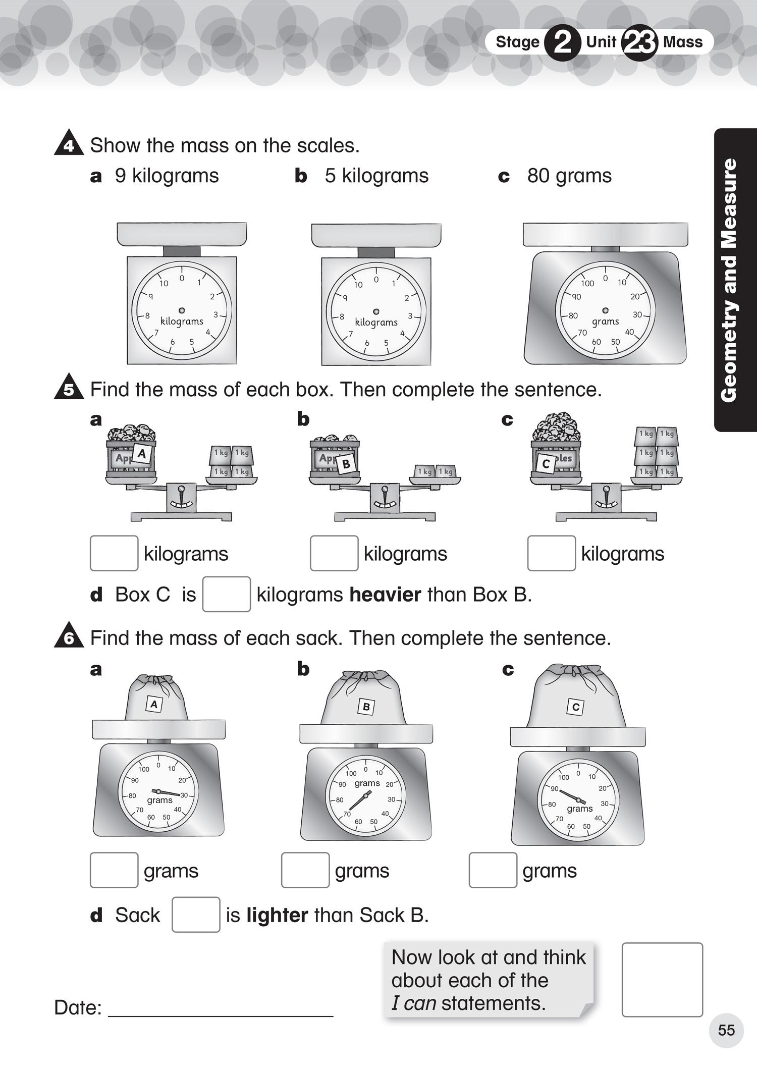 Beispielinhalt (Bild) Collins International Primary Maths