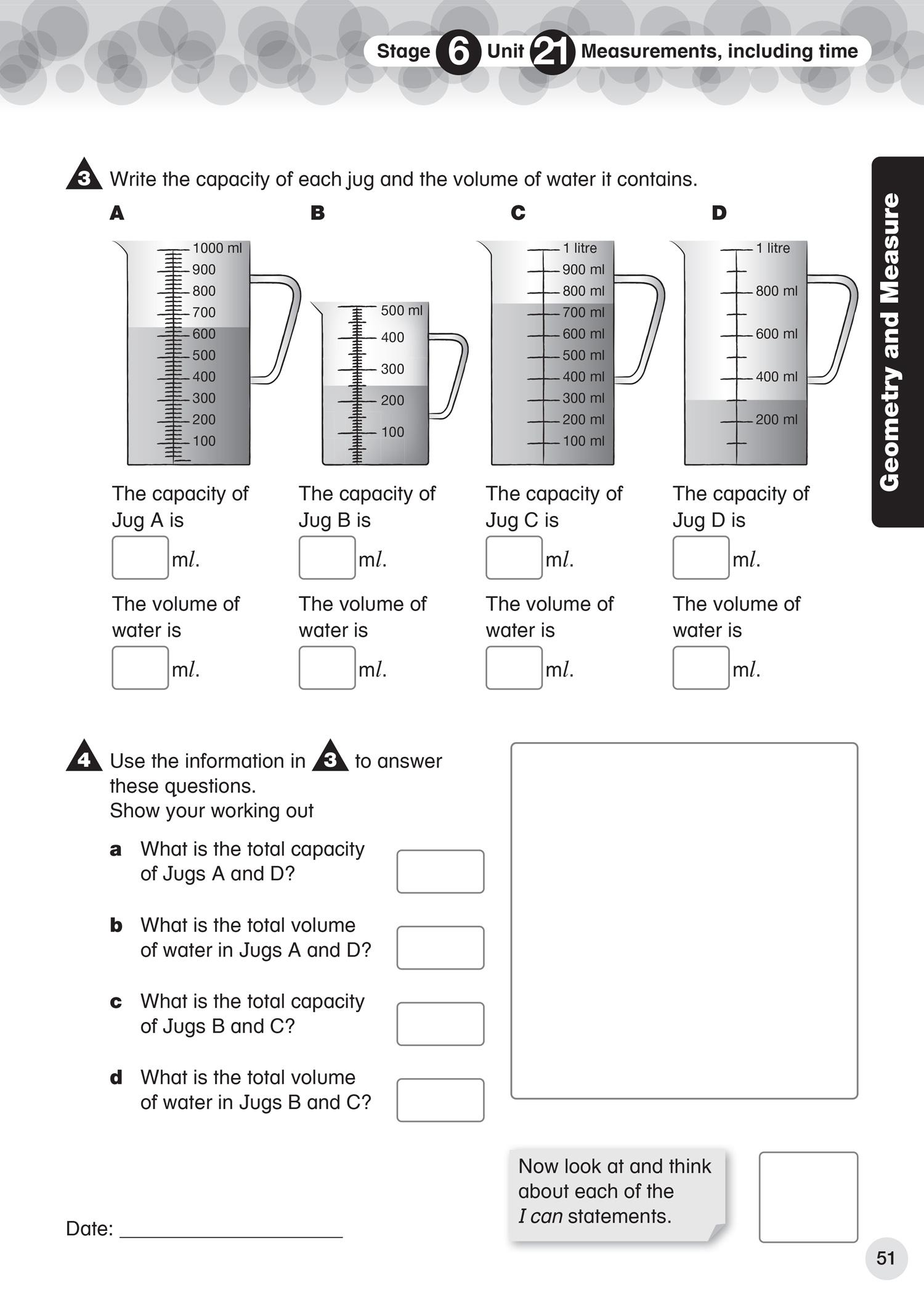 Beispielinhalt (Bild) Collins International Primary Maths