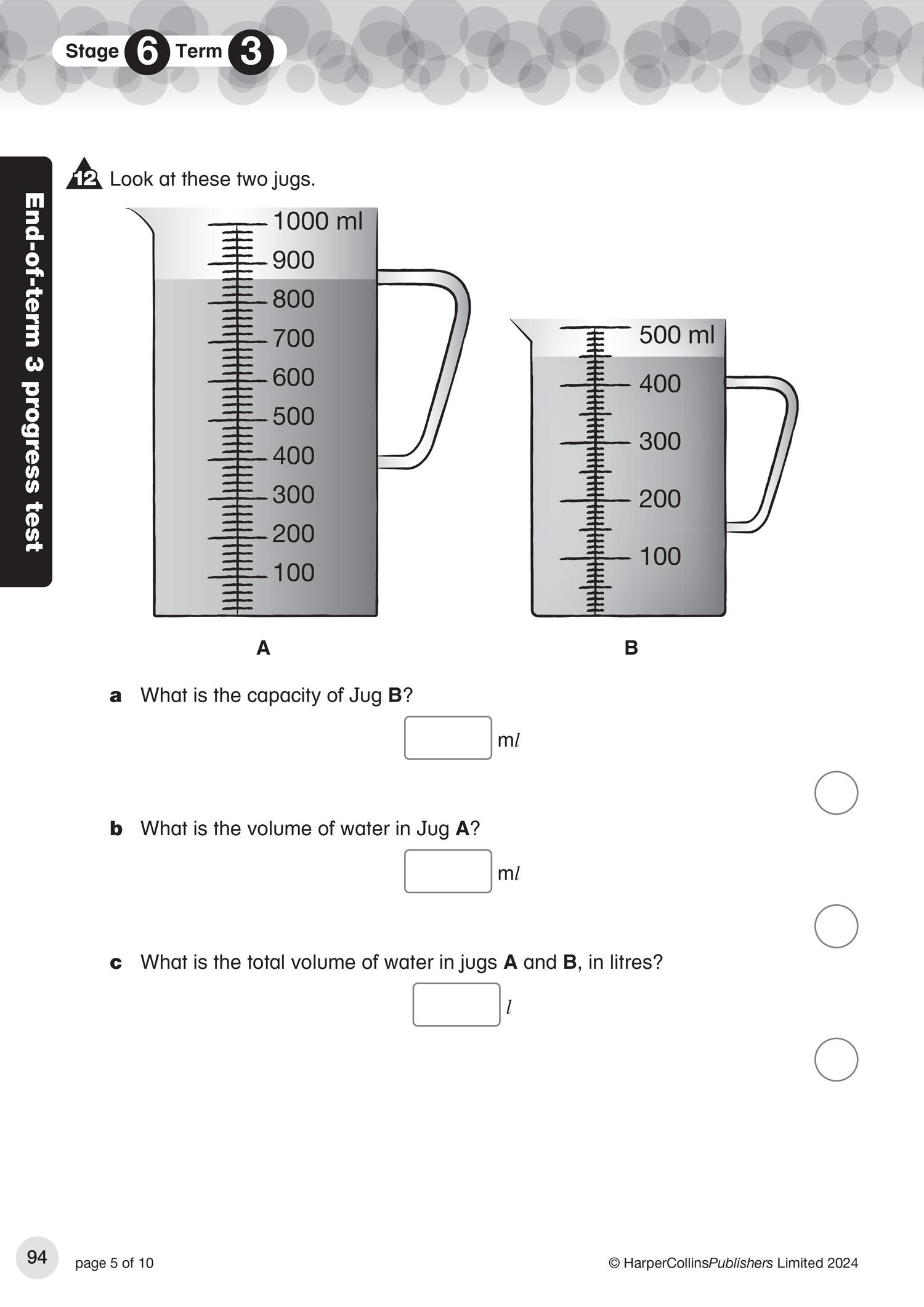 Beispielinhalt (Bild) Collins International Primary Maths