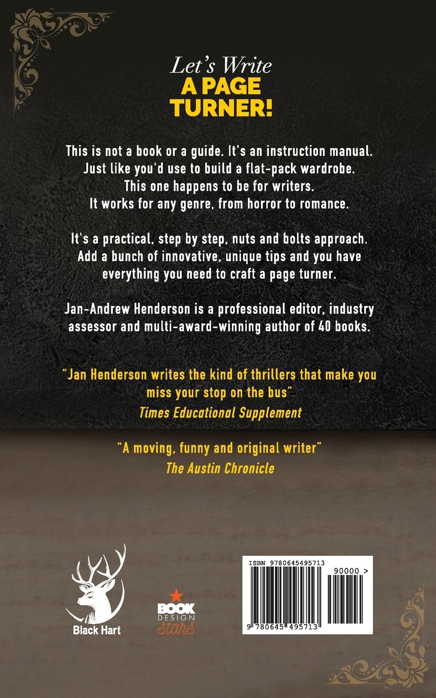 Rückseitencover Let's Write a Page Turner! The Ultimate Instruction Manual for Writers
