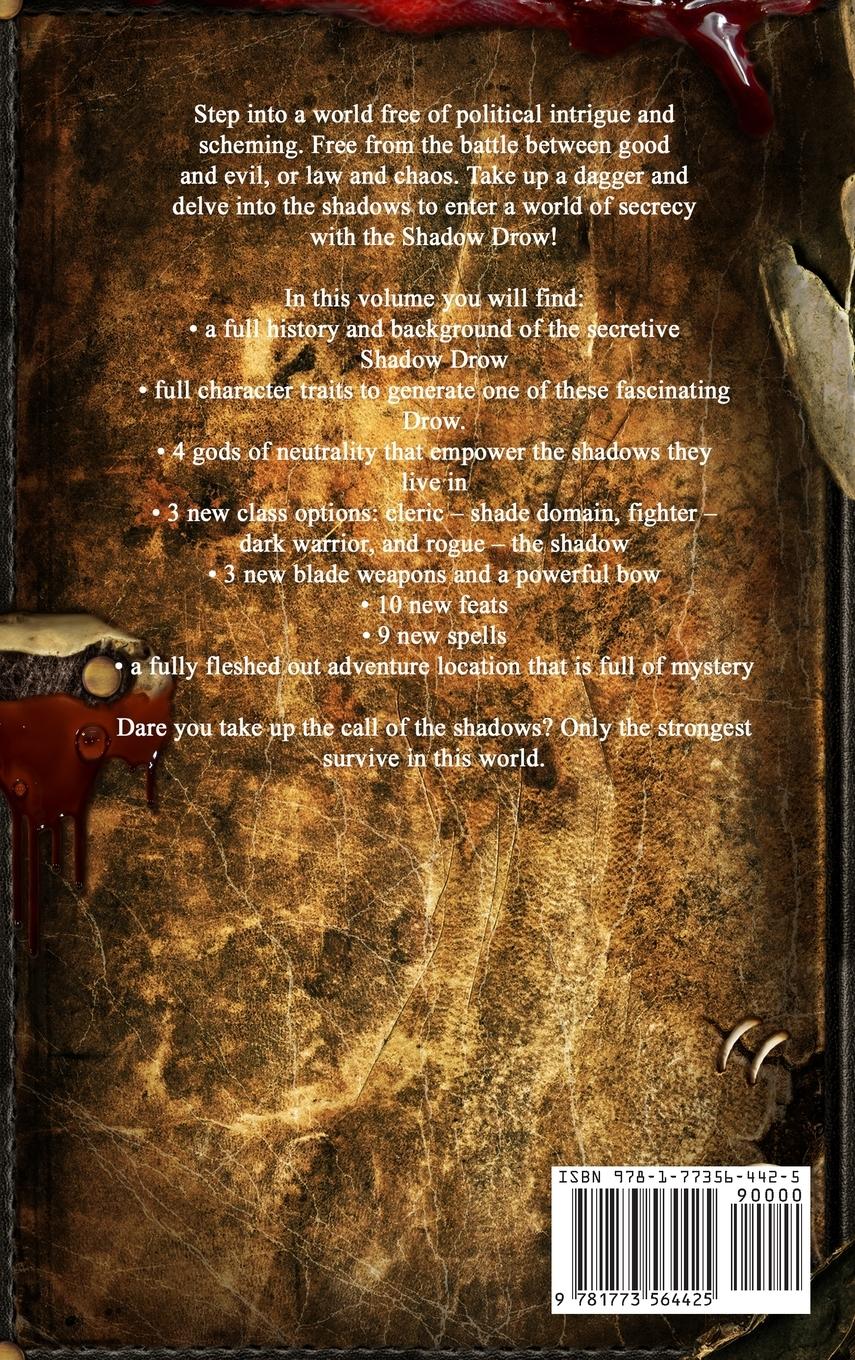 Rückseitencover Shadow Drow A Roleplaying Game Supplement