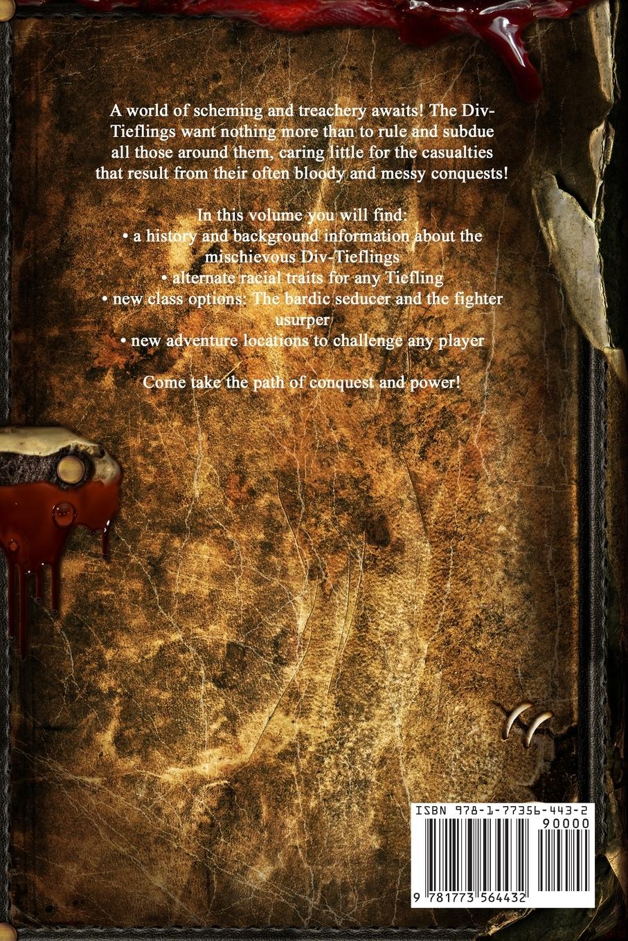 Rückseitencover Div-Tieflings A Roleplaying Game Supplement