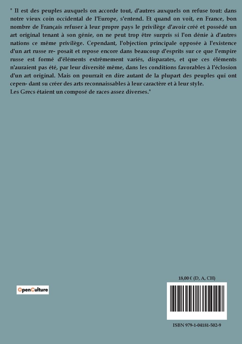 Rückseitencover L'art russe