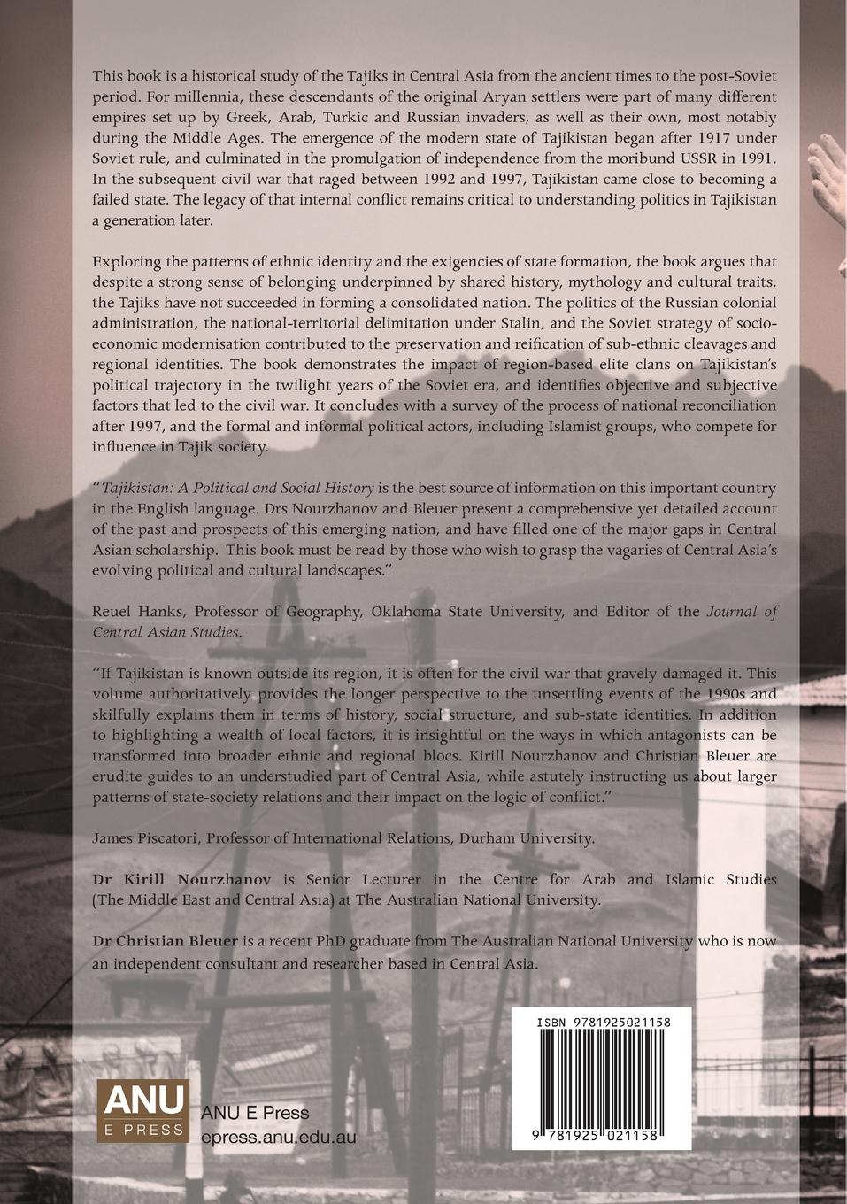 Rückseitencover Tajikistan