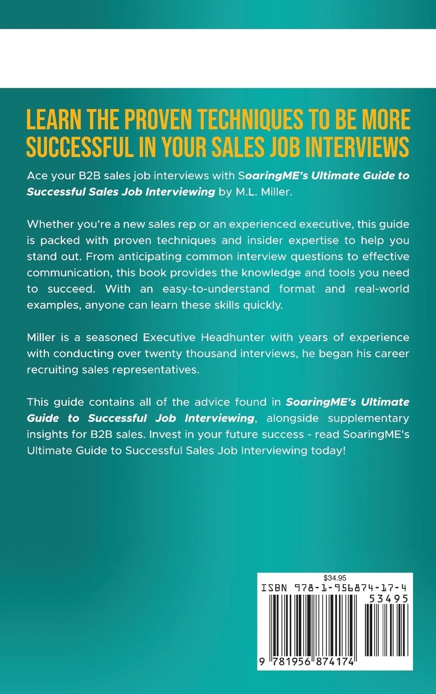 Rückseitencover SoaringME The Ultimate Guide to Successful Sales Job Interviewing