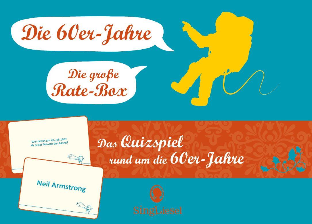 Vorderes Coverbild Das 60er-Jahre-Quiz. Das große Quiz-Spiel für Senioren rund um die 60er Jahre. Spiele-Box mit 100 Karten