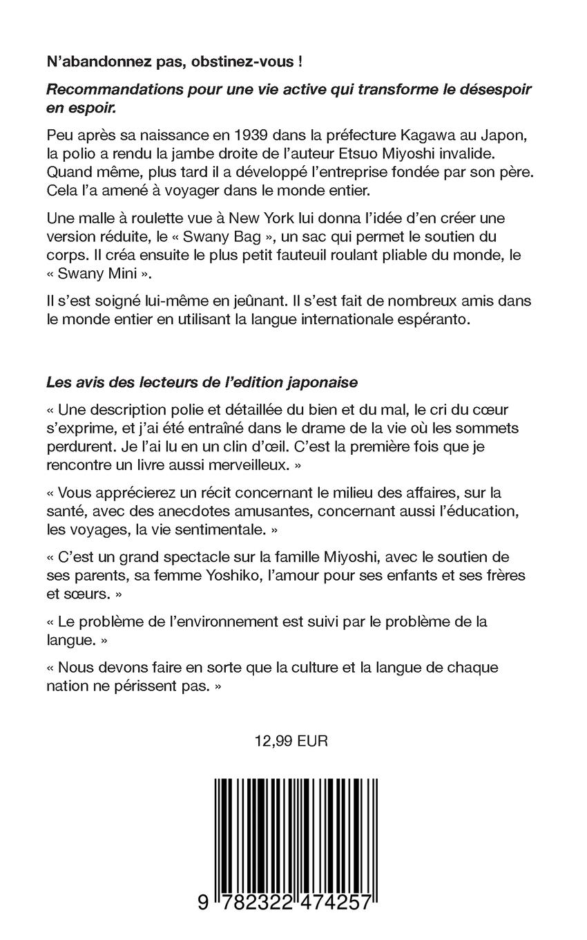 Rückseitencover Ma poliomyélite m'a ouvert le monde à une paix durable