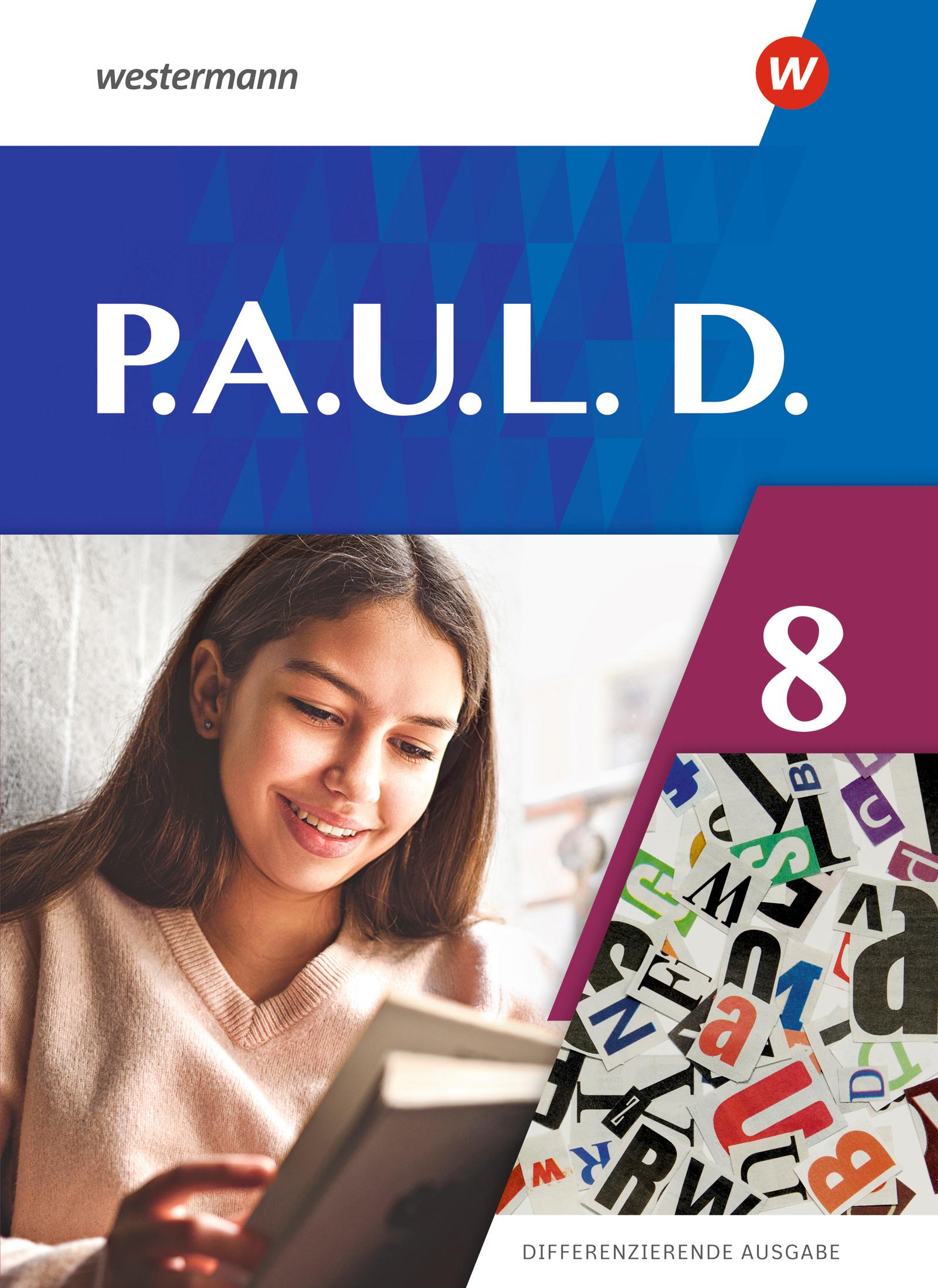 Vorderes Coverbild P.A.U.L.D. (Paul) 8. Schulbuch. Differenzierende Ausgabe