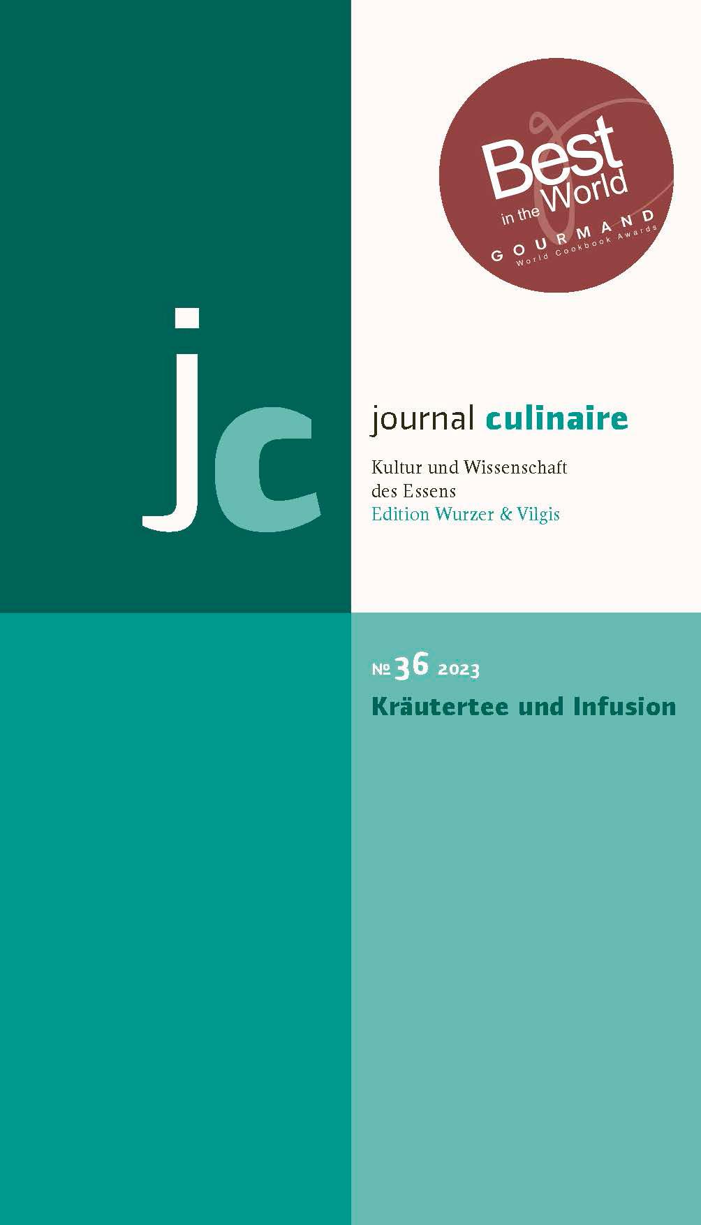 Vorderes Coverbild journal culinaire No. 36: Kräutertee und Infusion
