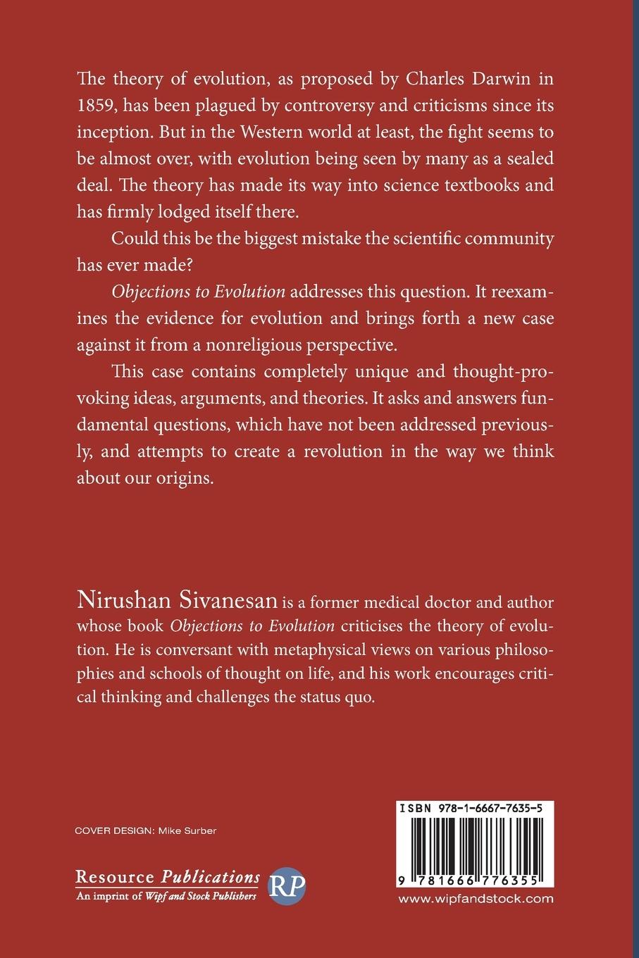 Rückseitencover Objections to Evolution