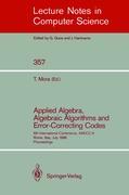 Vorderes Coverbild Applied Algebra, Algebraic Algorithms and Error-Correcting Codes