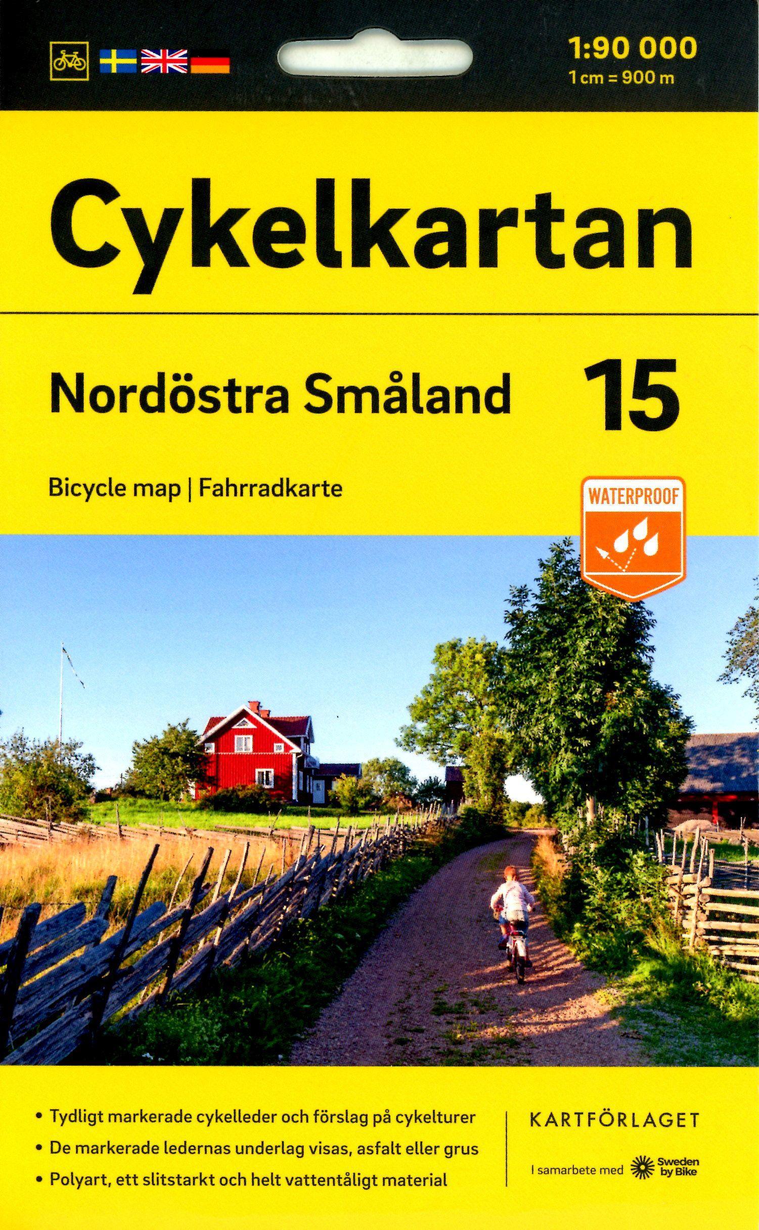 Vorderes Coverbild Cykelkartan Blad 15 Nordöstra Småland 1:90000
