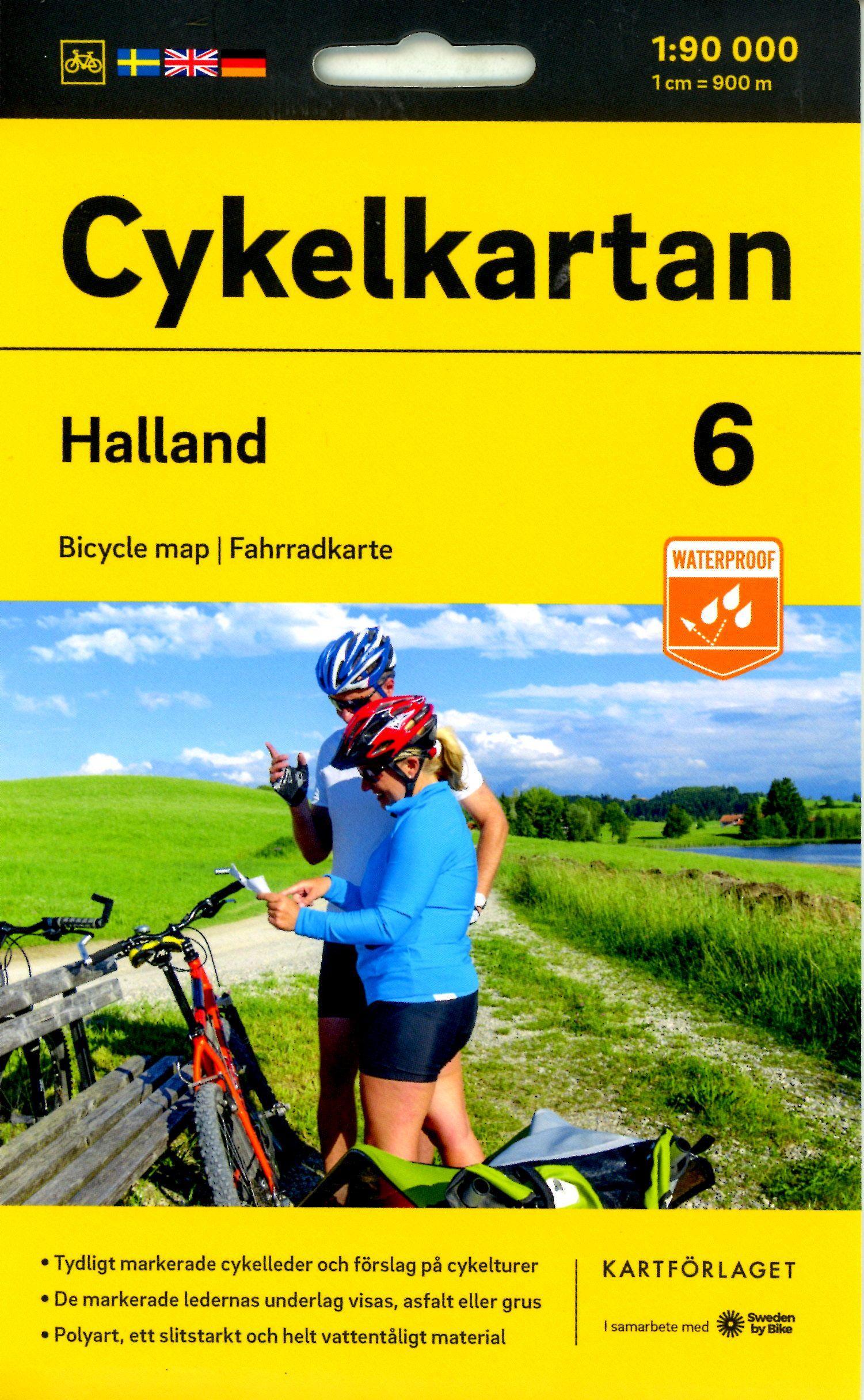 Vorderes Coverbild Cykelkartan Blad 6 Halland 1:90000