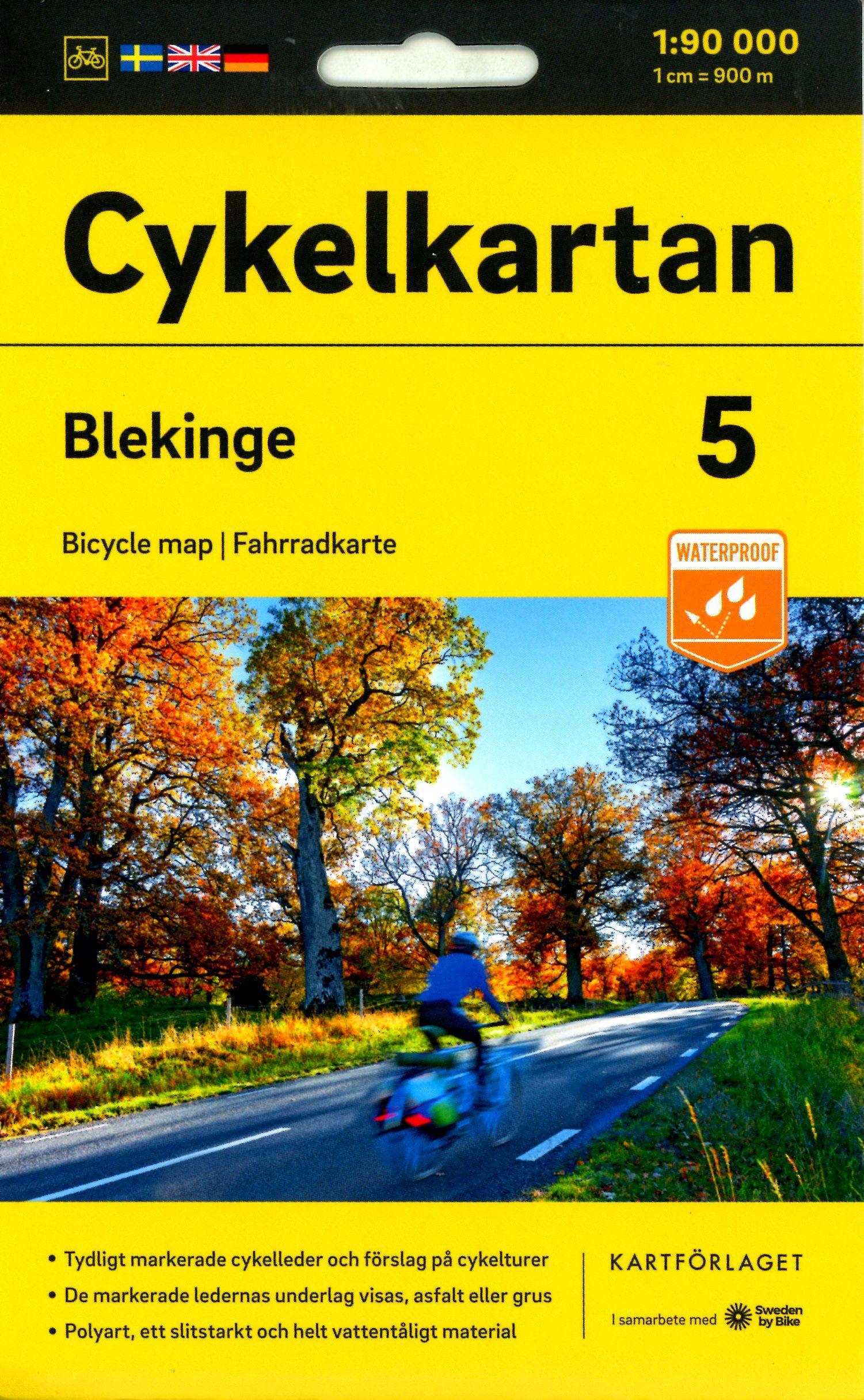 Vorderes Coverbild Cykelkartan Blad 5 Blekinge 1:90000