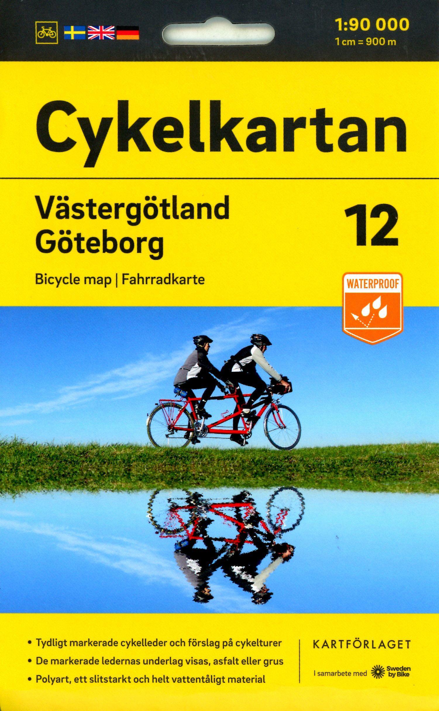 Vorderes Coverbild Cykelkartan Blad 12 Västergötland/Göteborg 1:90000