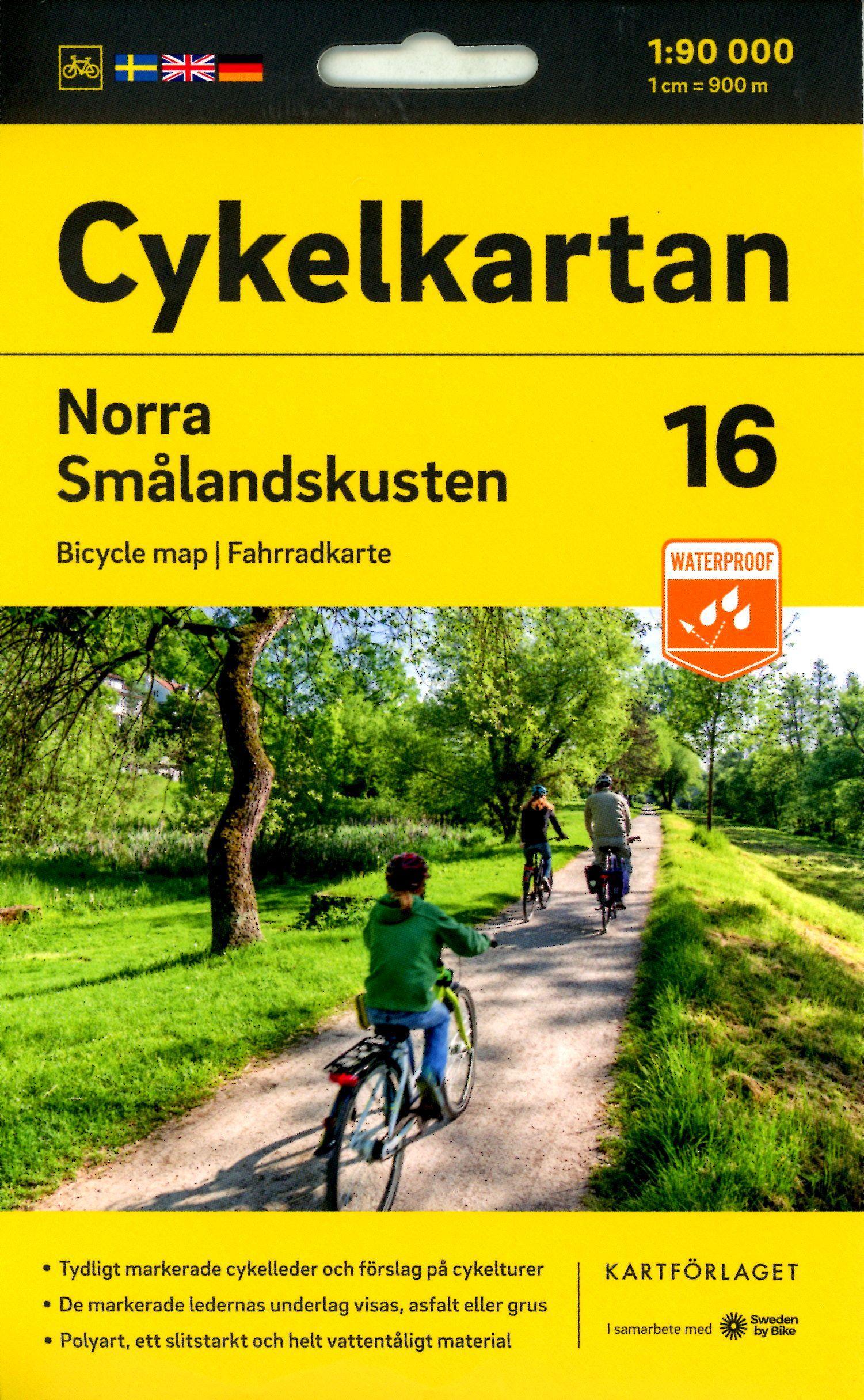 Vorderes Coverbild Cykelkartan Blad 16 Norra Smålandskusten 1:90000
