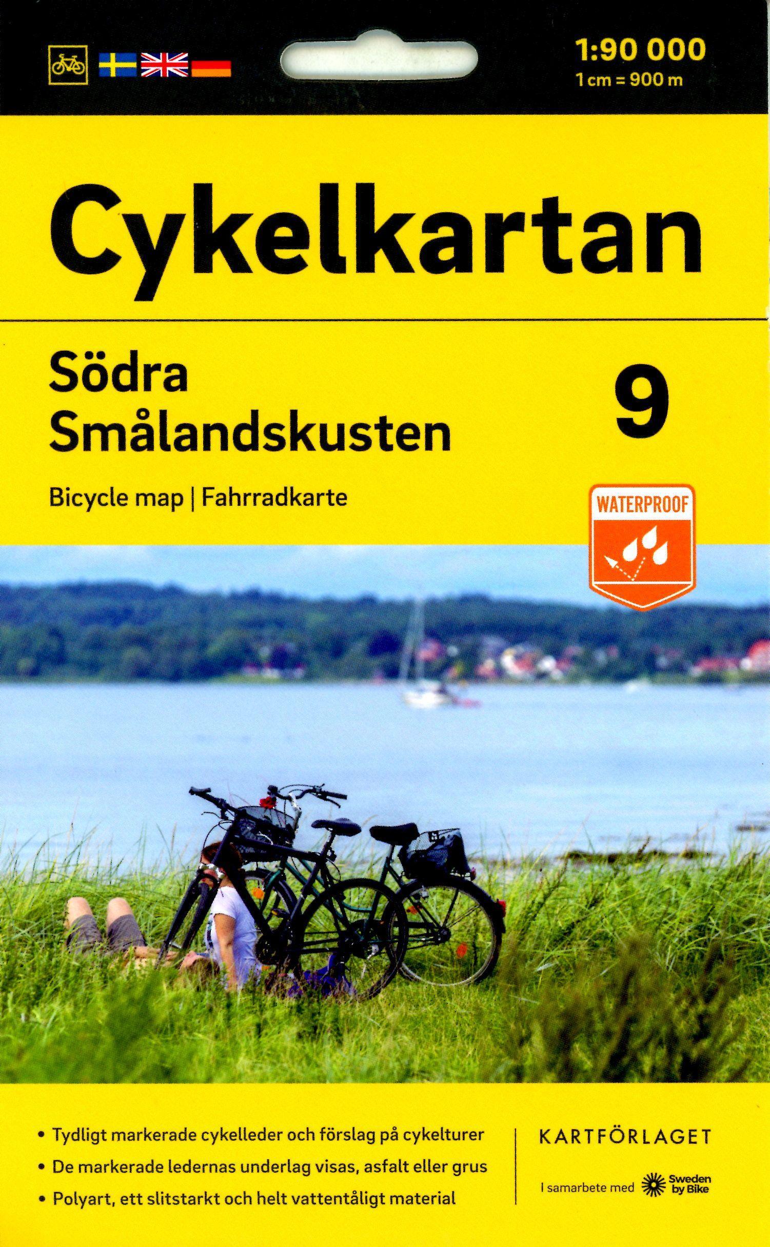 Vorderes Coverbild Cykelkartan Blad 9 Södra Smålandskusten 1:90000