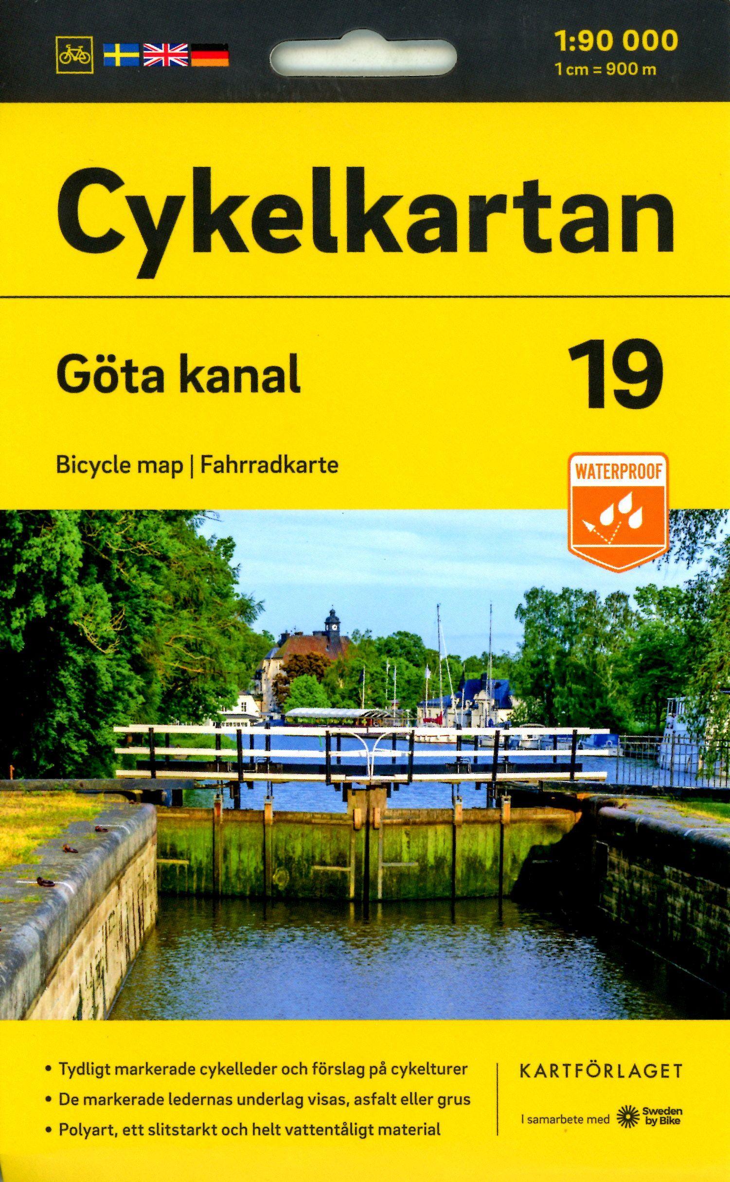 Vorderes Coverbild Cykelkartan Blad 19 Göta kanal 1:90000