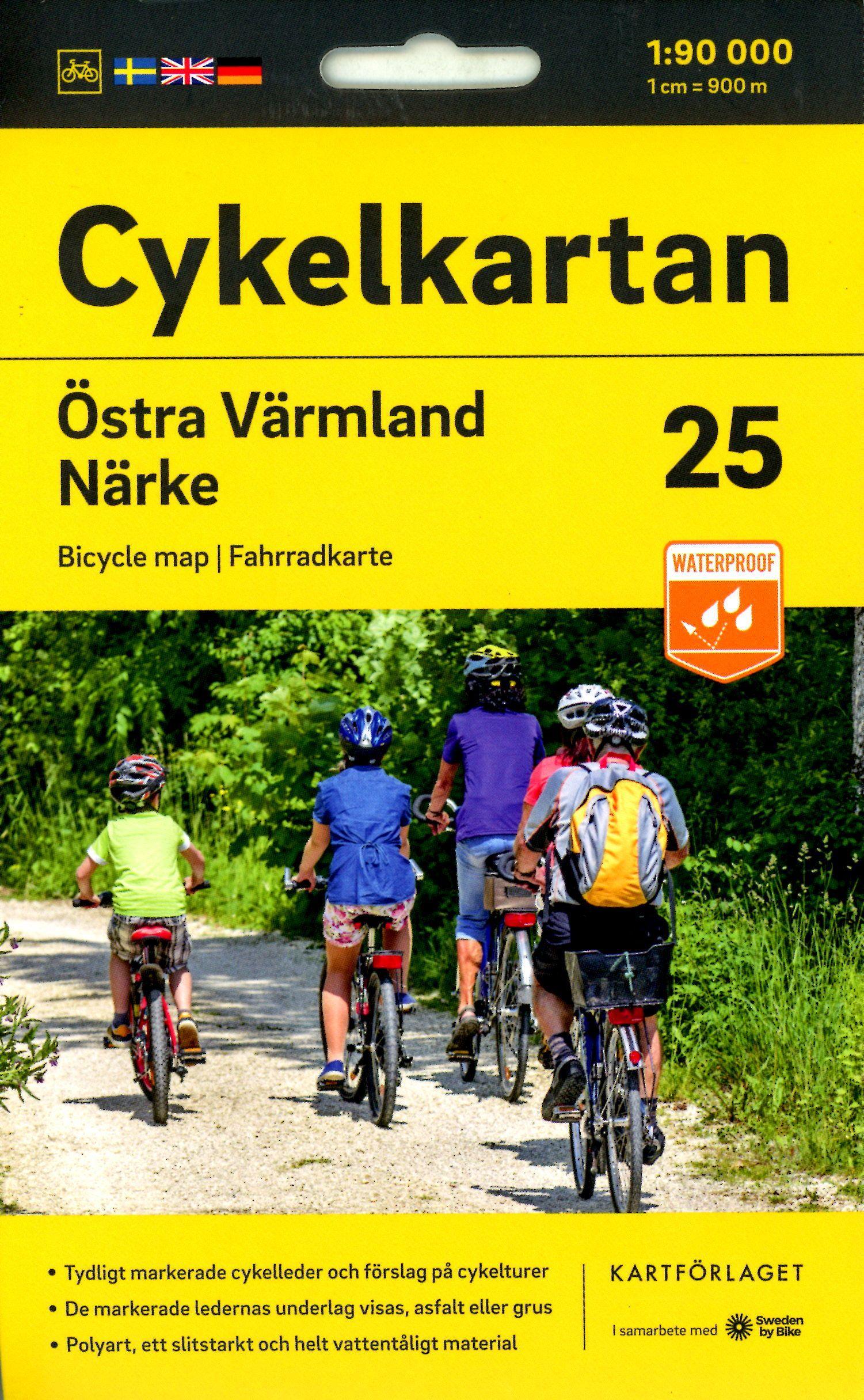 Vorderes Coverbild Cykelkartan Blad 25 Östra Värmland/Närke 1:90000