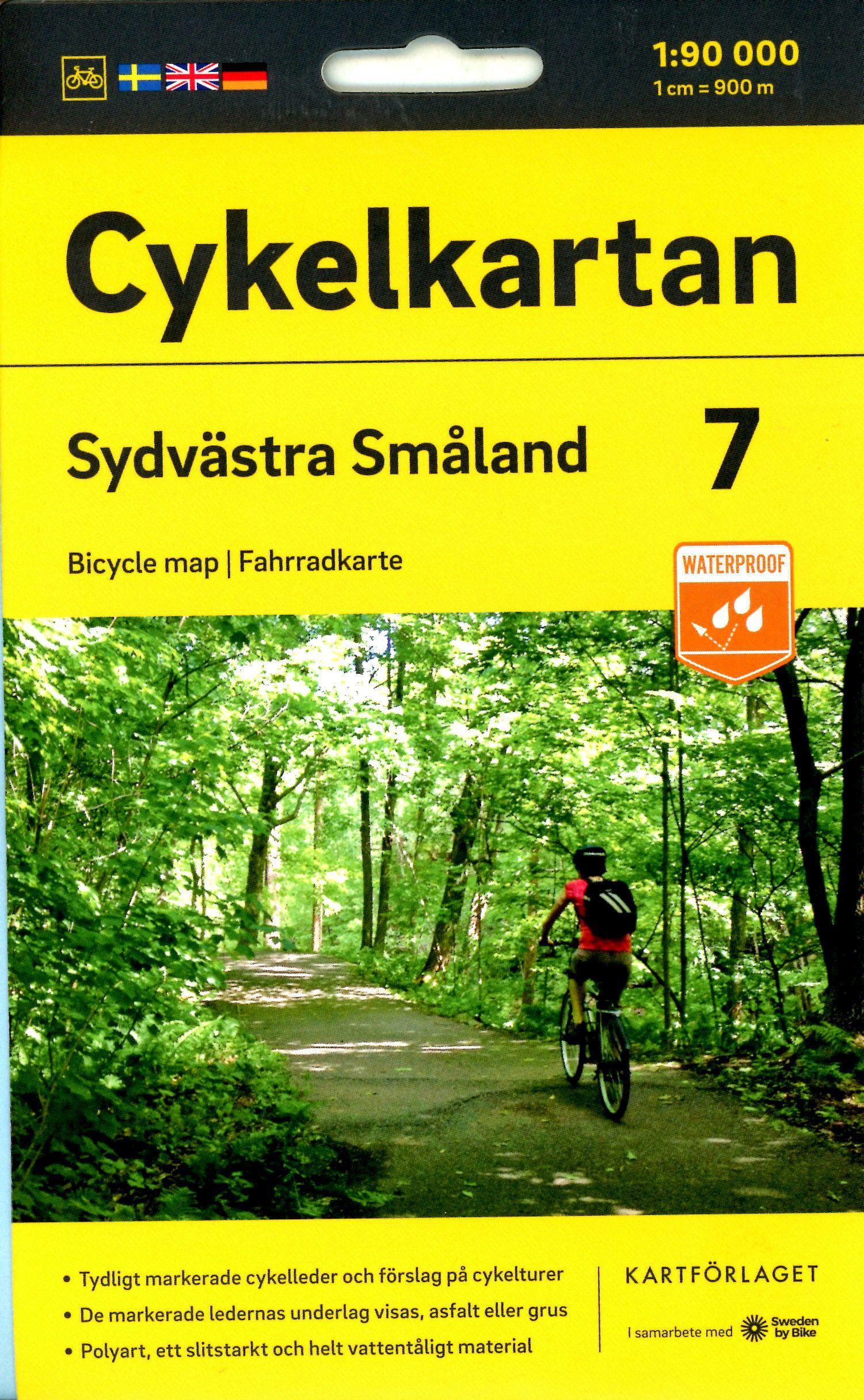 Vorderes Coverbild Cykelkartan Blad 7 Sydvästra Småland 1:90000