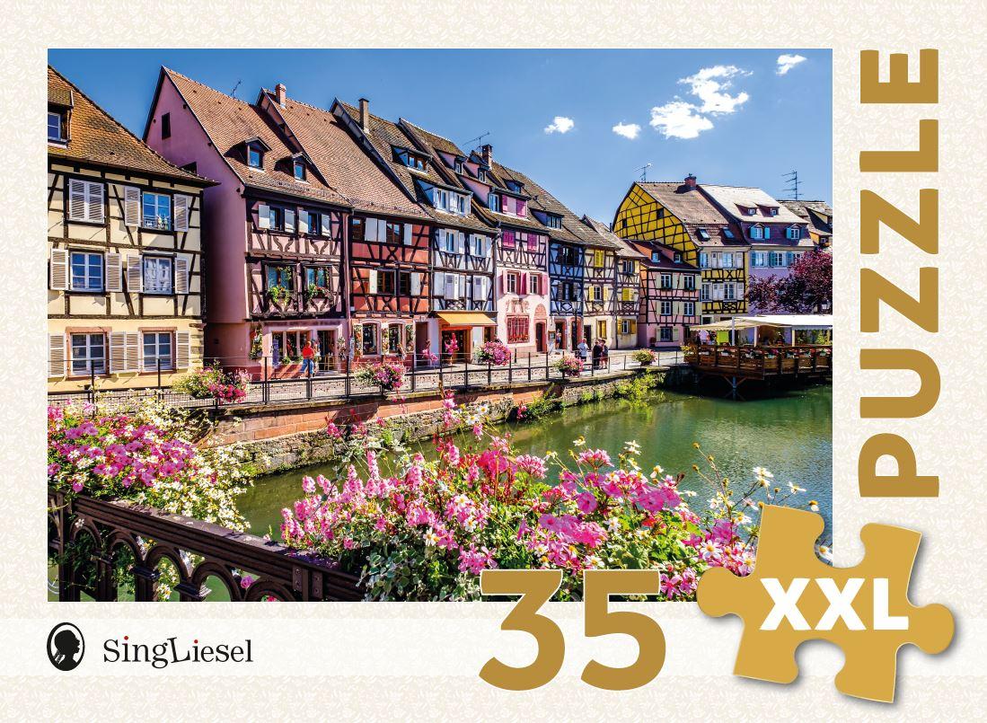 Vorderes Coverbild Demenz-Puzzle: Colmar. Das Demenz-Puzzle-Spiel mit 35 Puzzle-Teilen im XXL-Format.