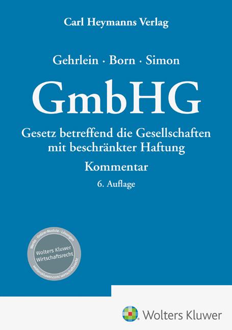 Vorderes Coverbild GmbHG - Kommentar